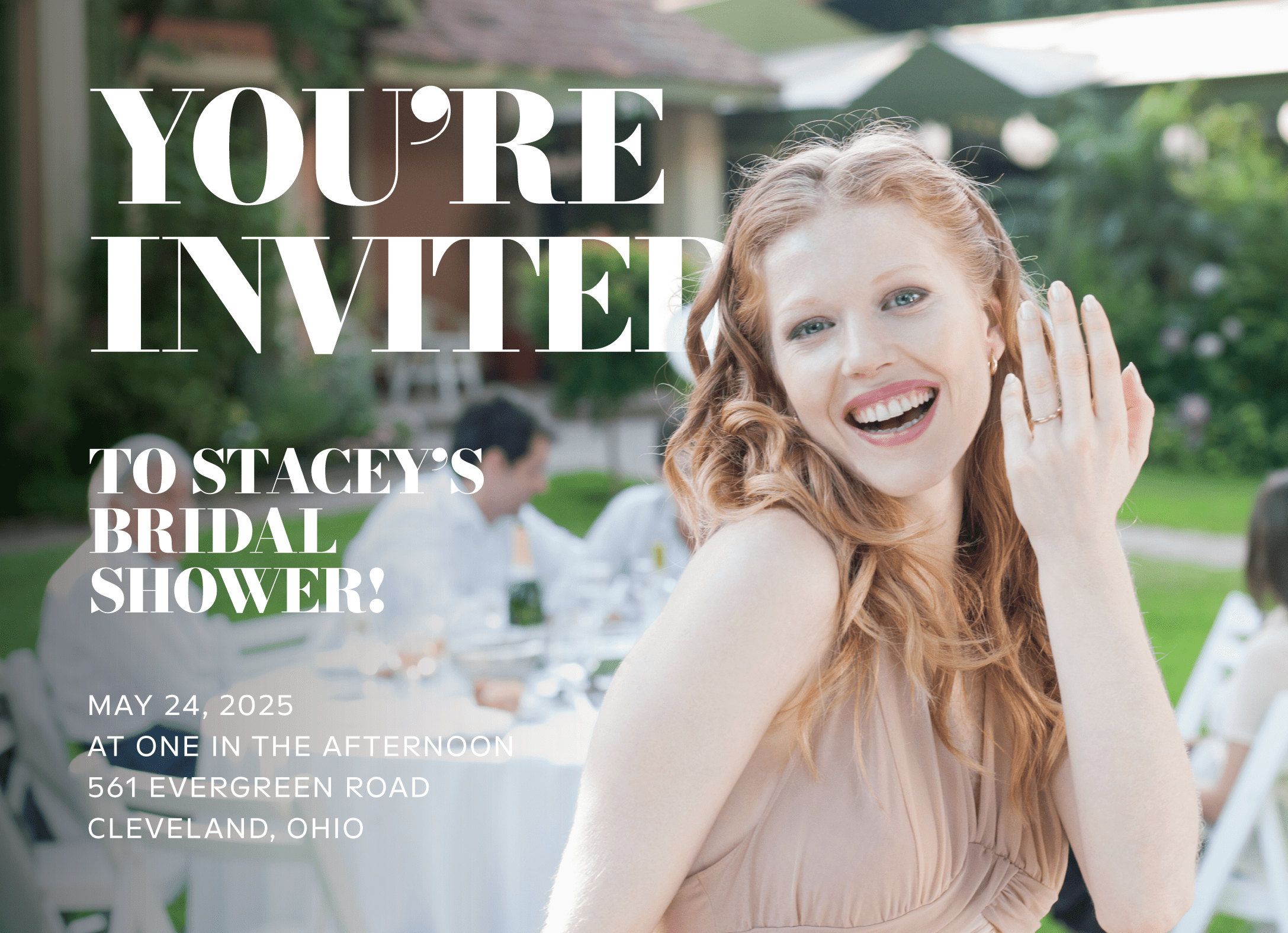 Bold Serif Bridal Shower