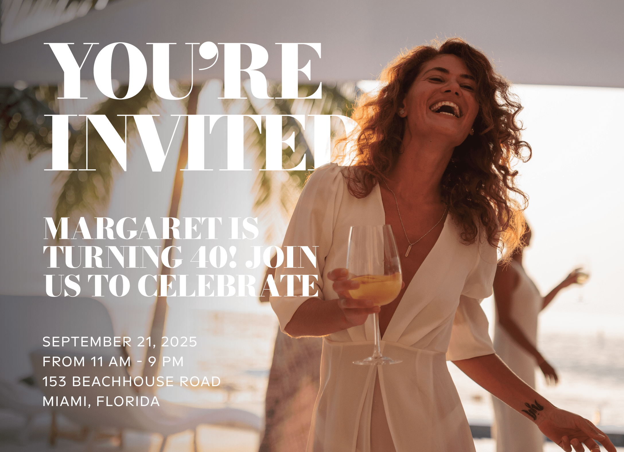 Bold Serif Birthday Party