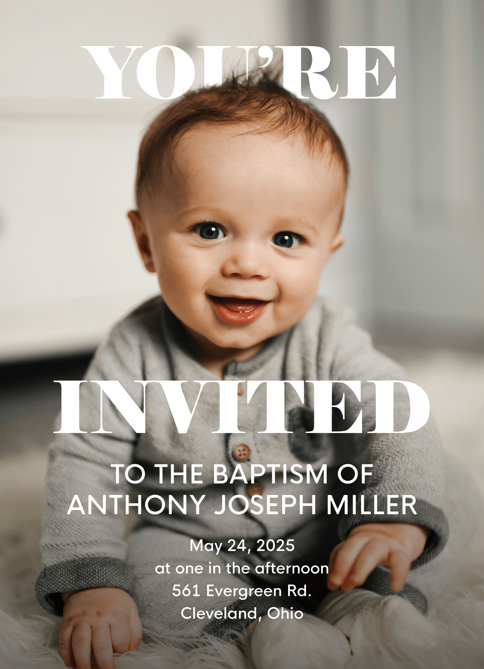 Simple Baptism Invite