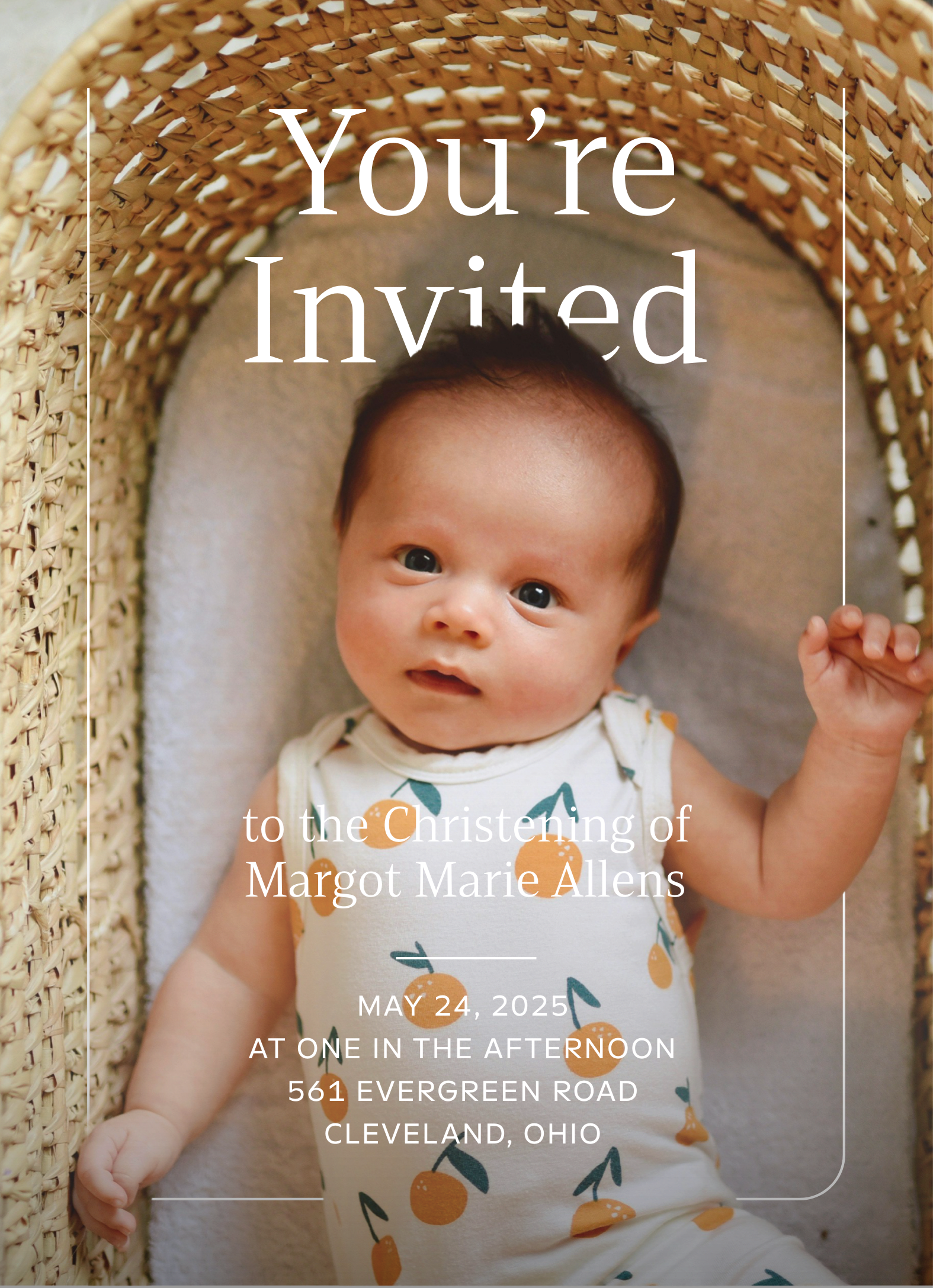 Custom Christening Invite