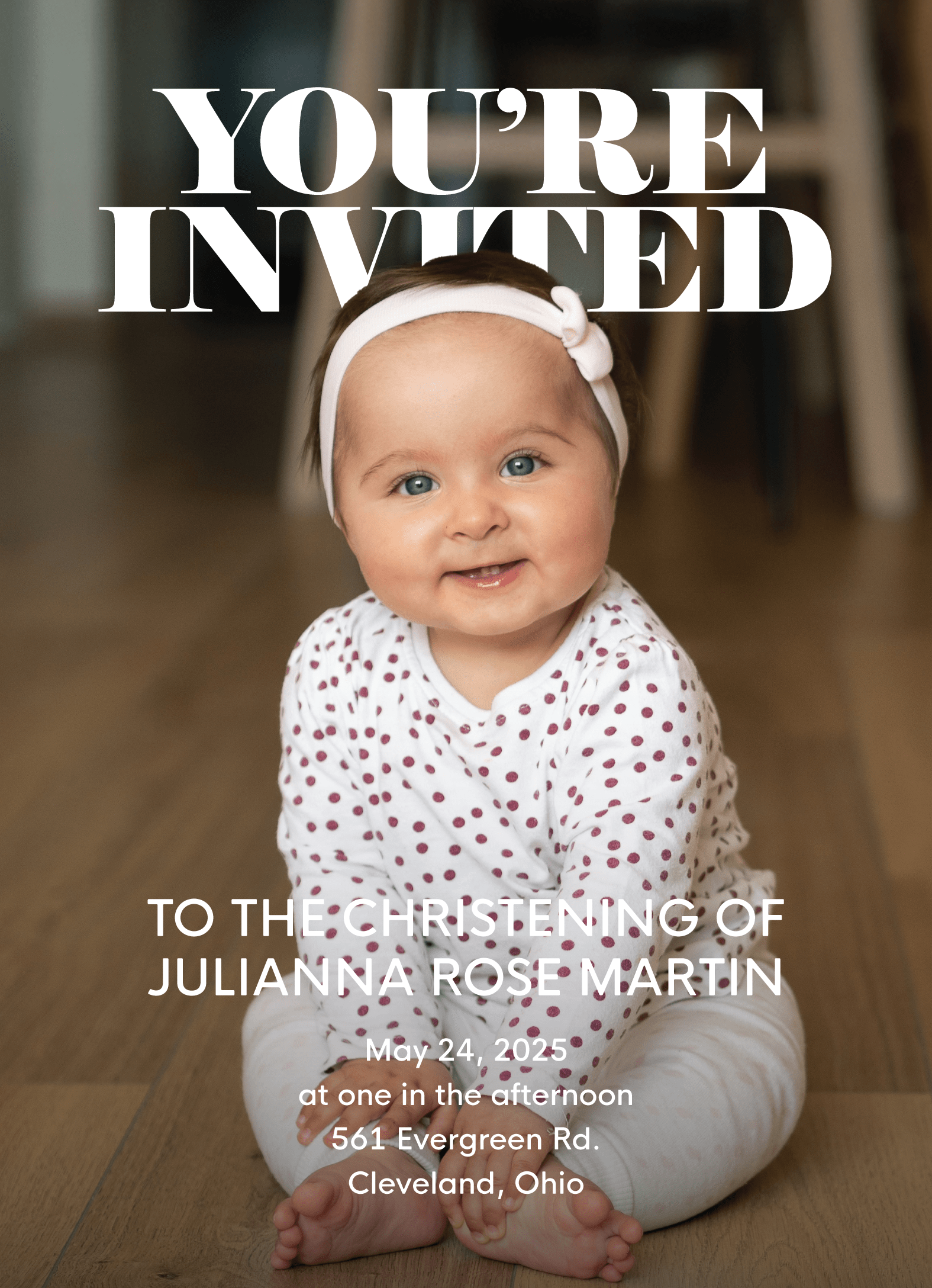 Classic Christening Invite