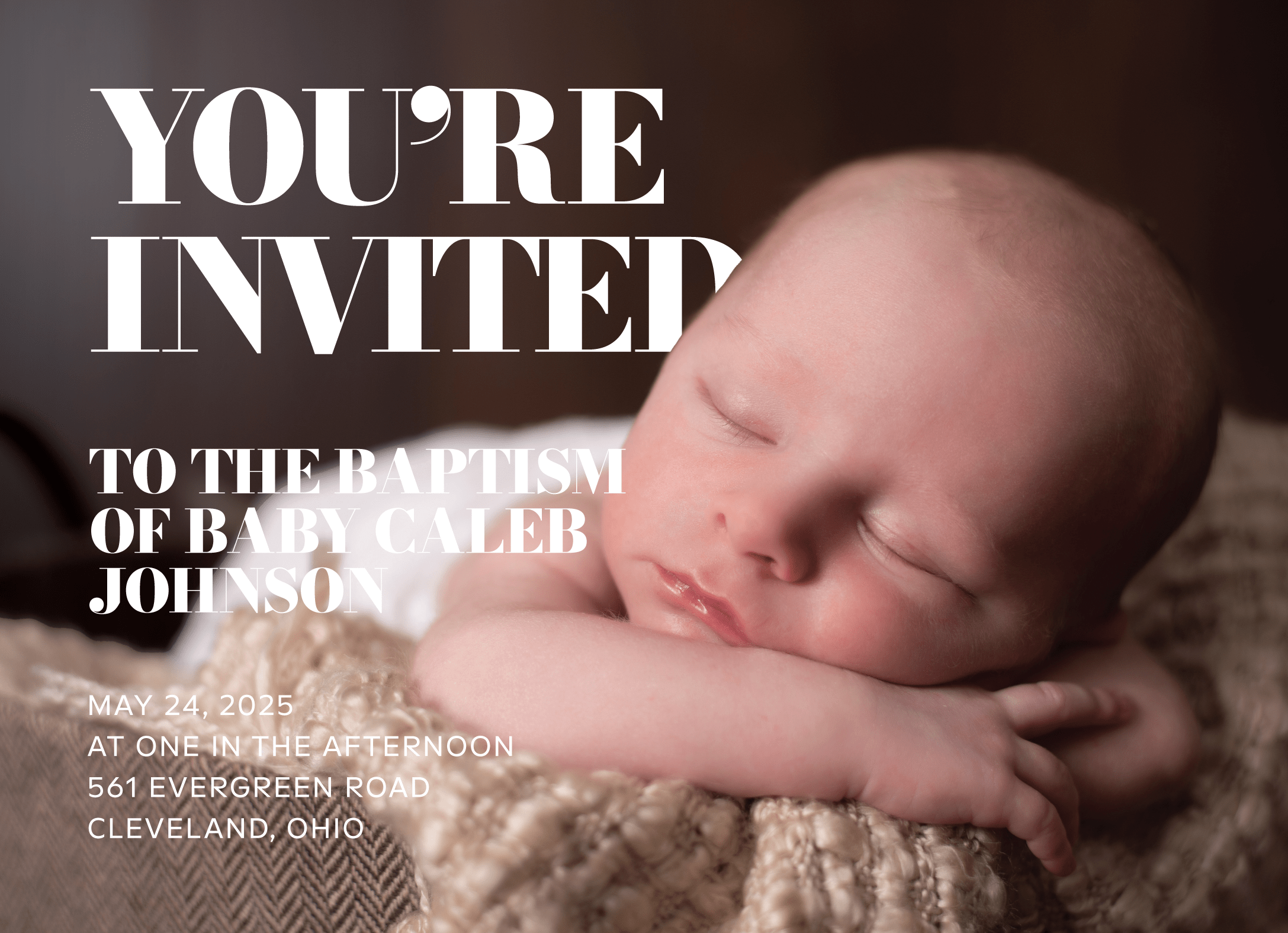 Bold Serif Baptism