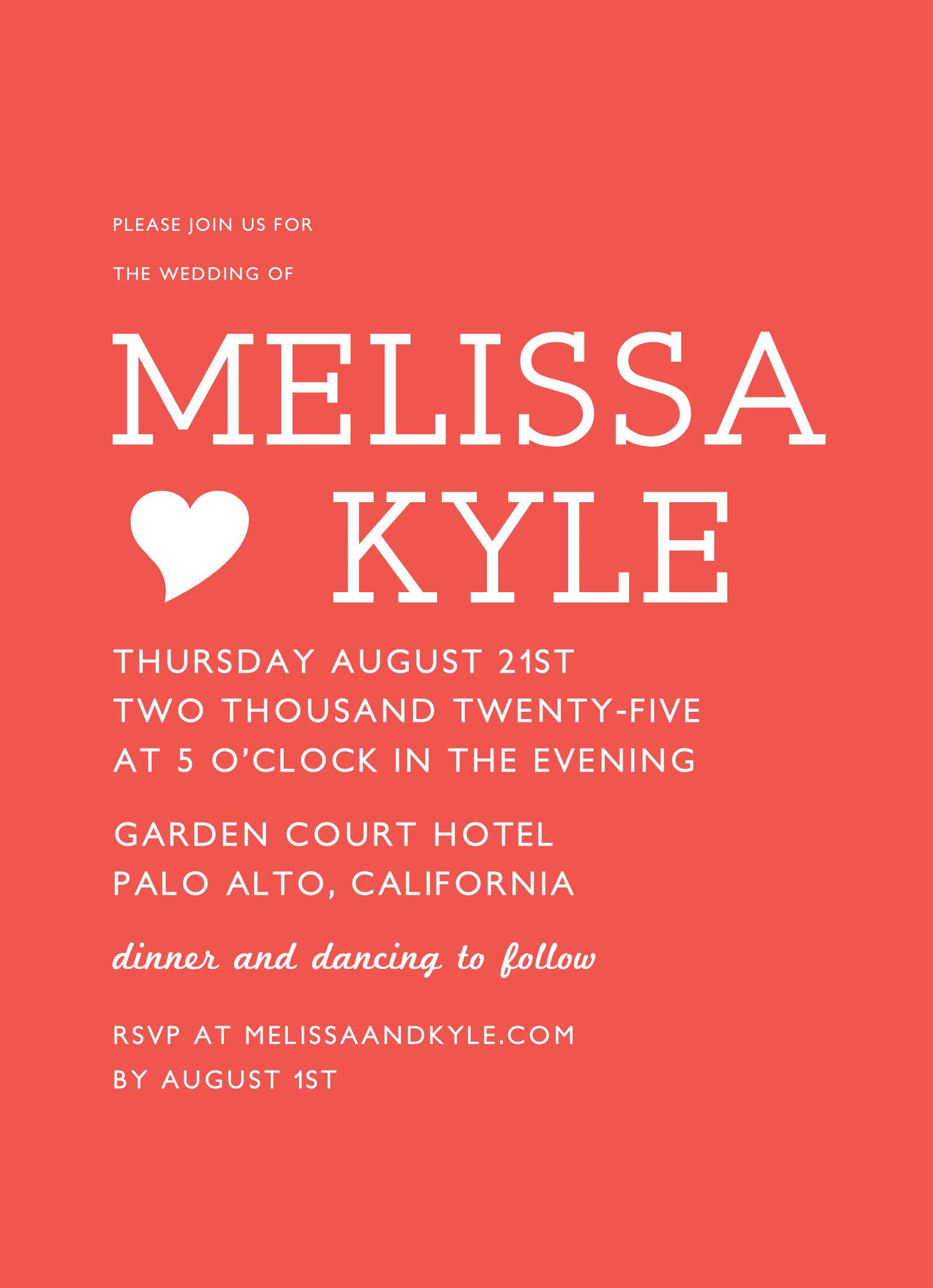 Cherry Red Invitation