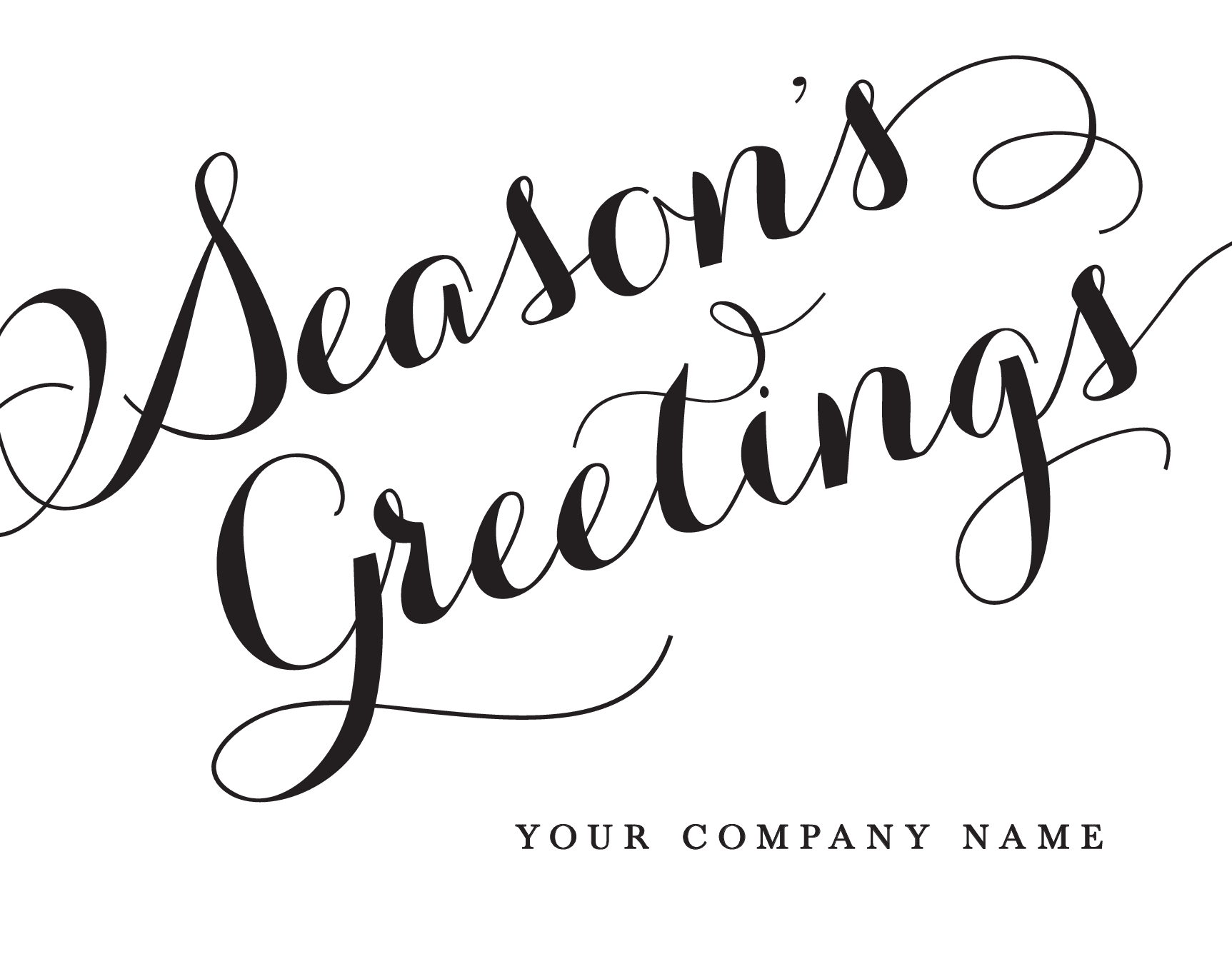 Season's Greetings Calligraphy