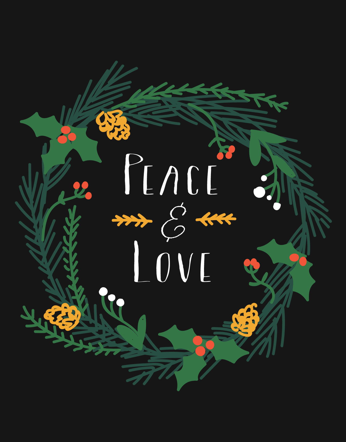 Peace & Love Wreath