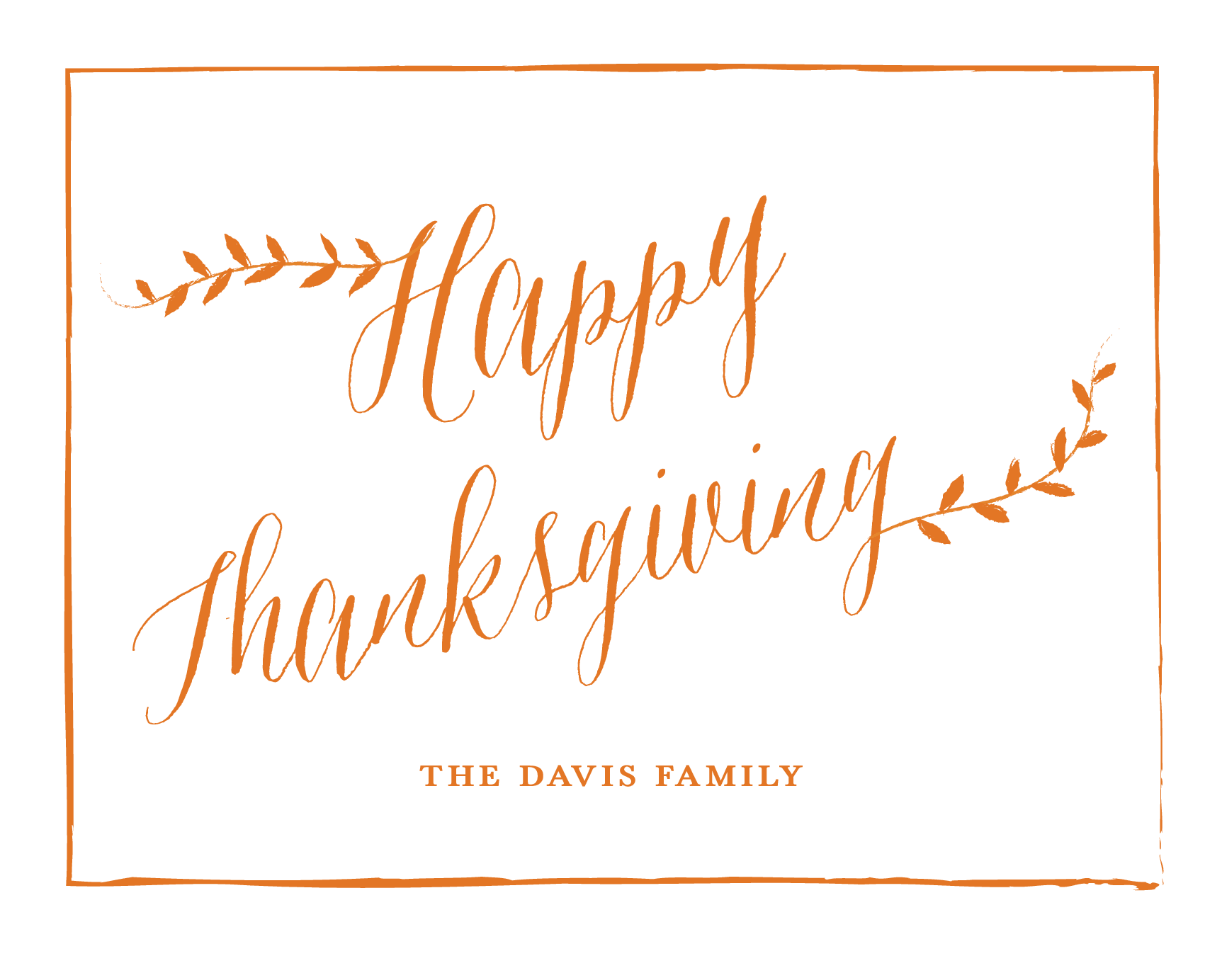 Thanksgiving Calligraphy