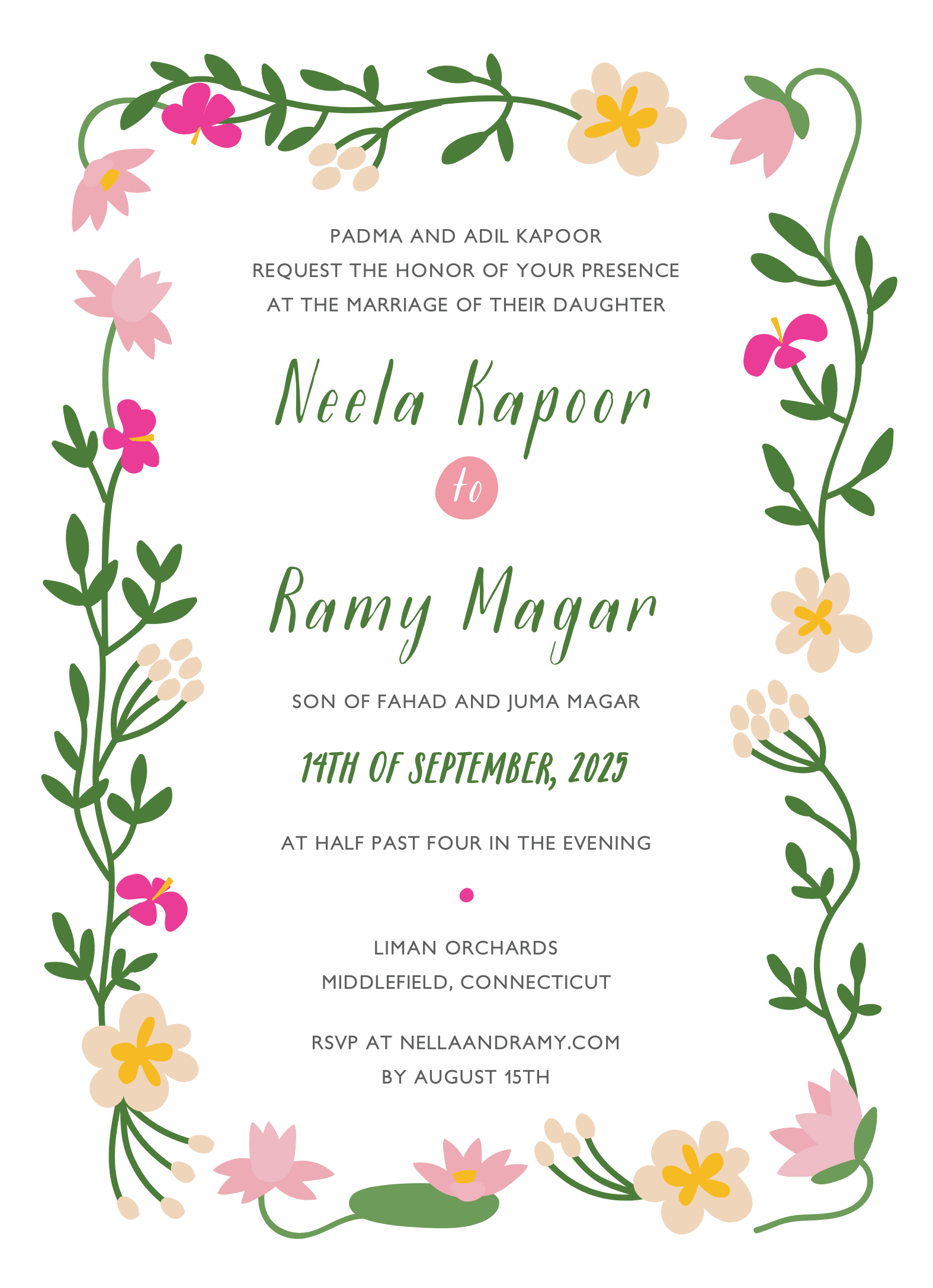 Floral Wreath Invitation