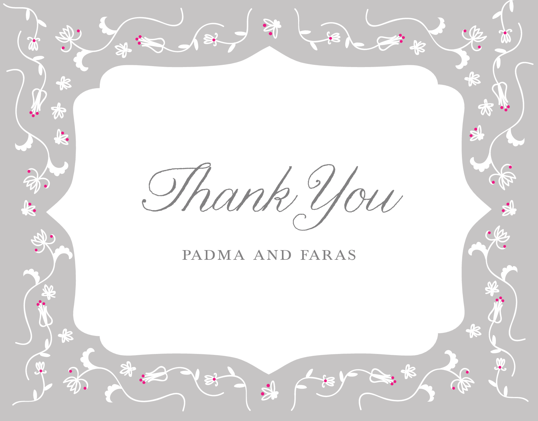 Grey Pattern Thank You