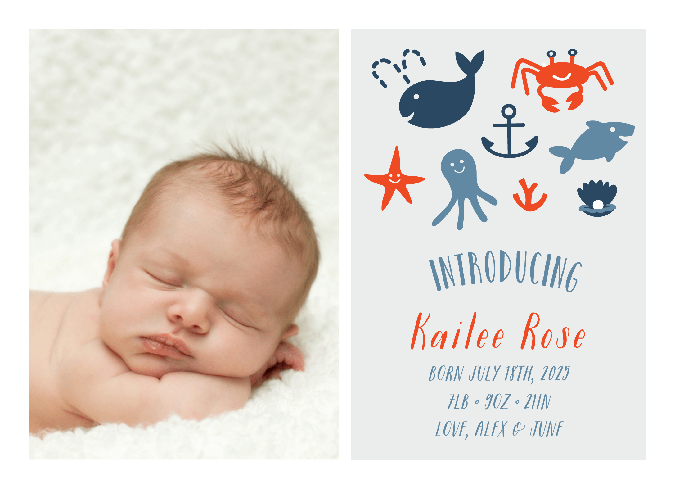 Nautical Birth Announcement