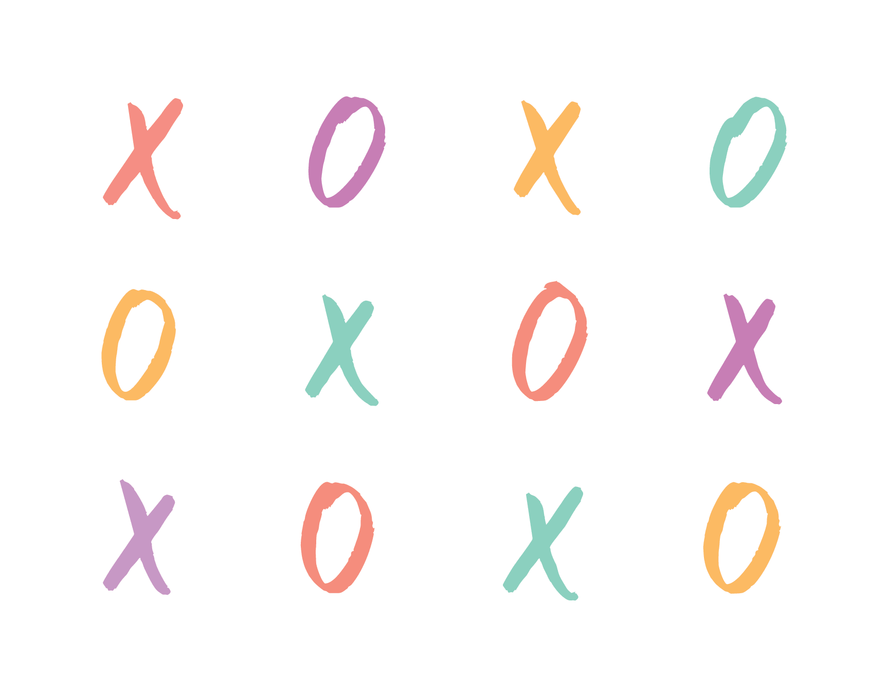 Colorful XOXO