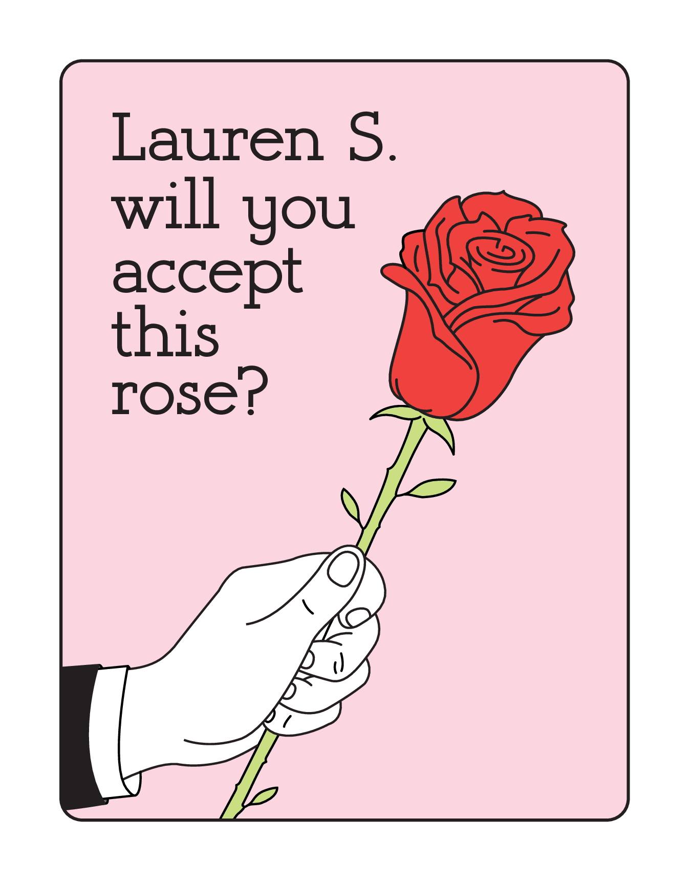 Add Your Name Bachelor Rose