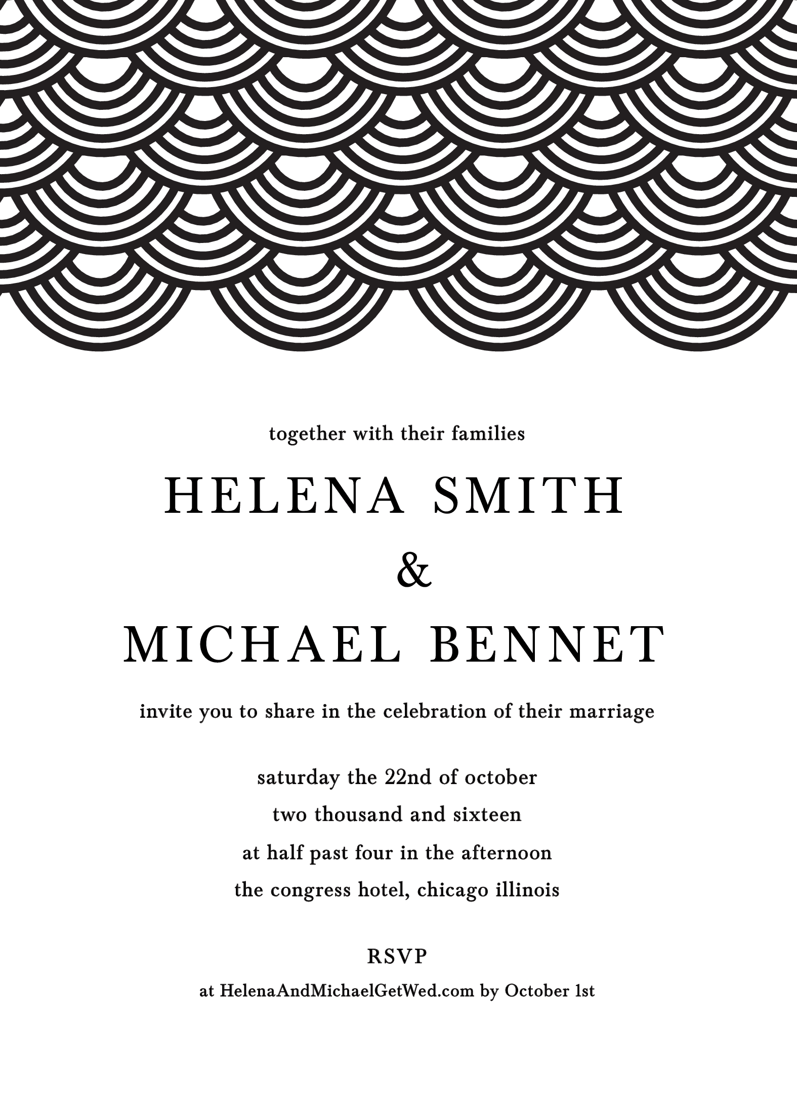 Wave Pattern Invite