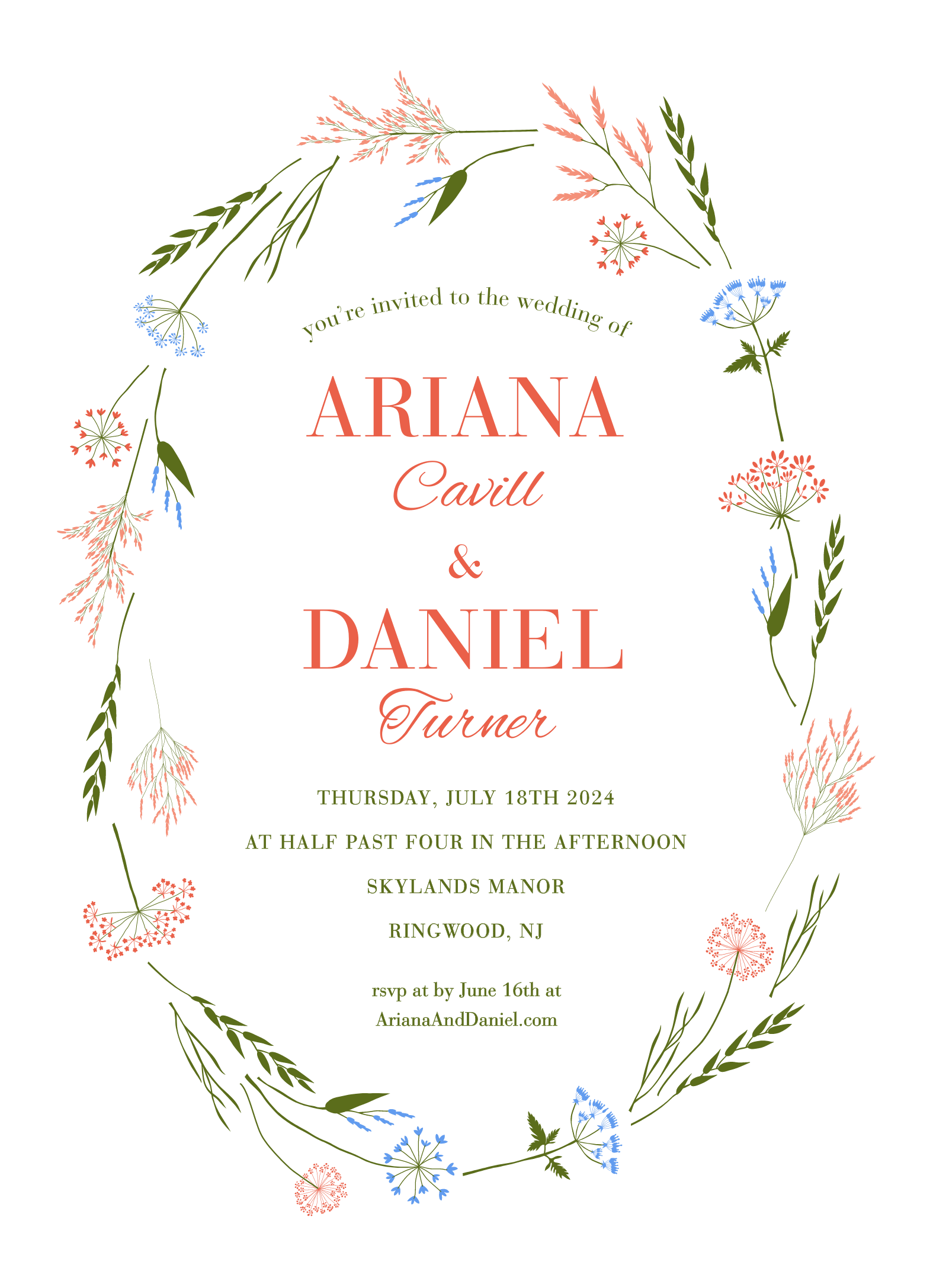 Wildflowers Invitation