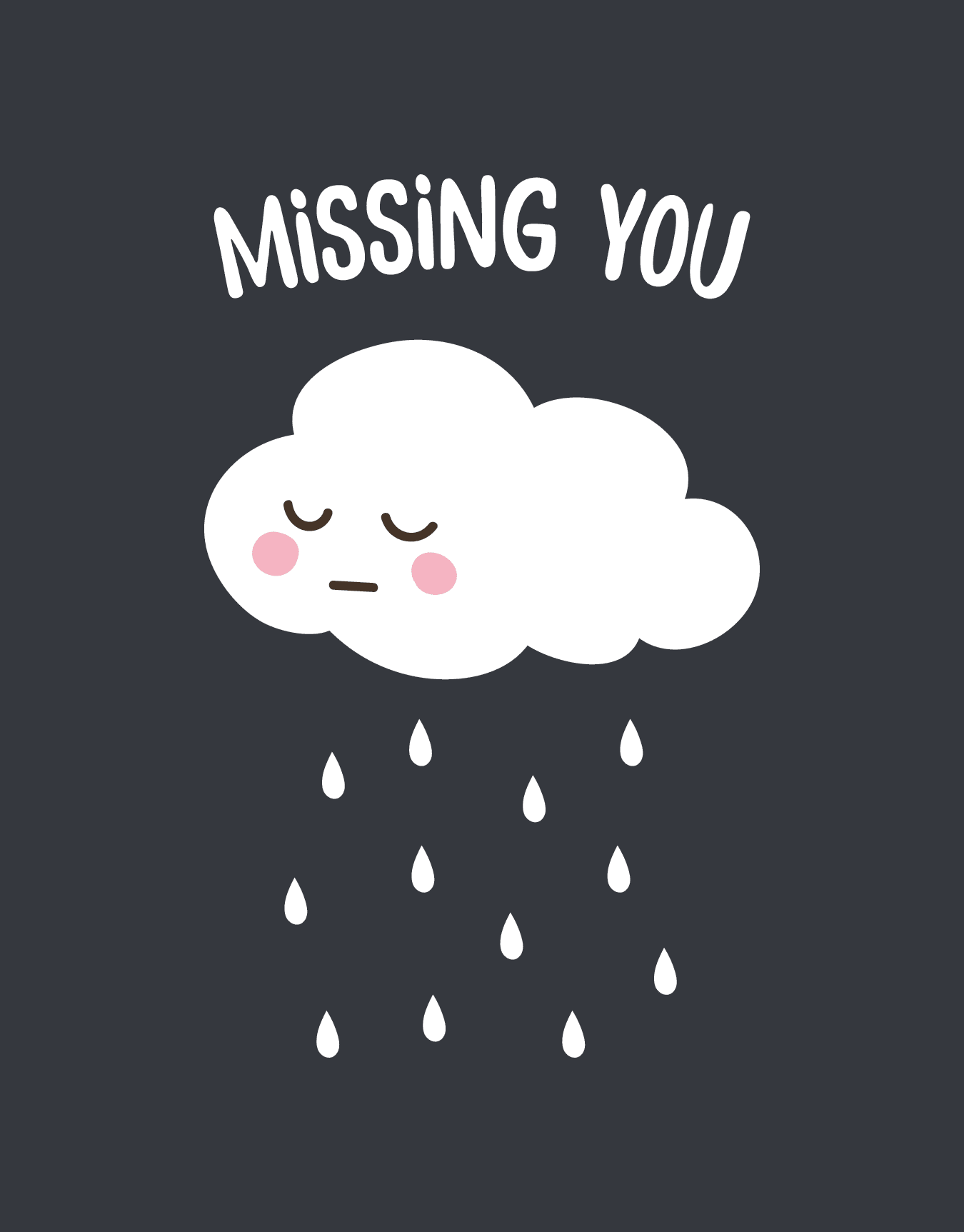 Cartoon Cloud Missing You