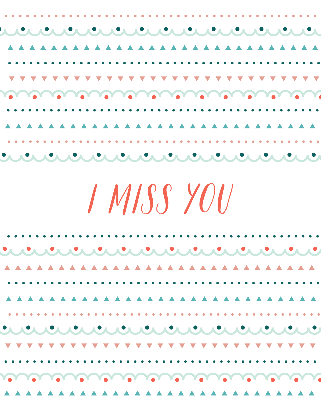 Sweet Pattern Miss You