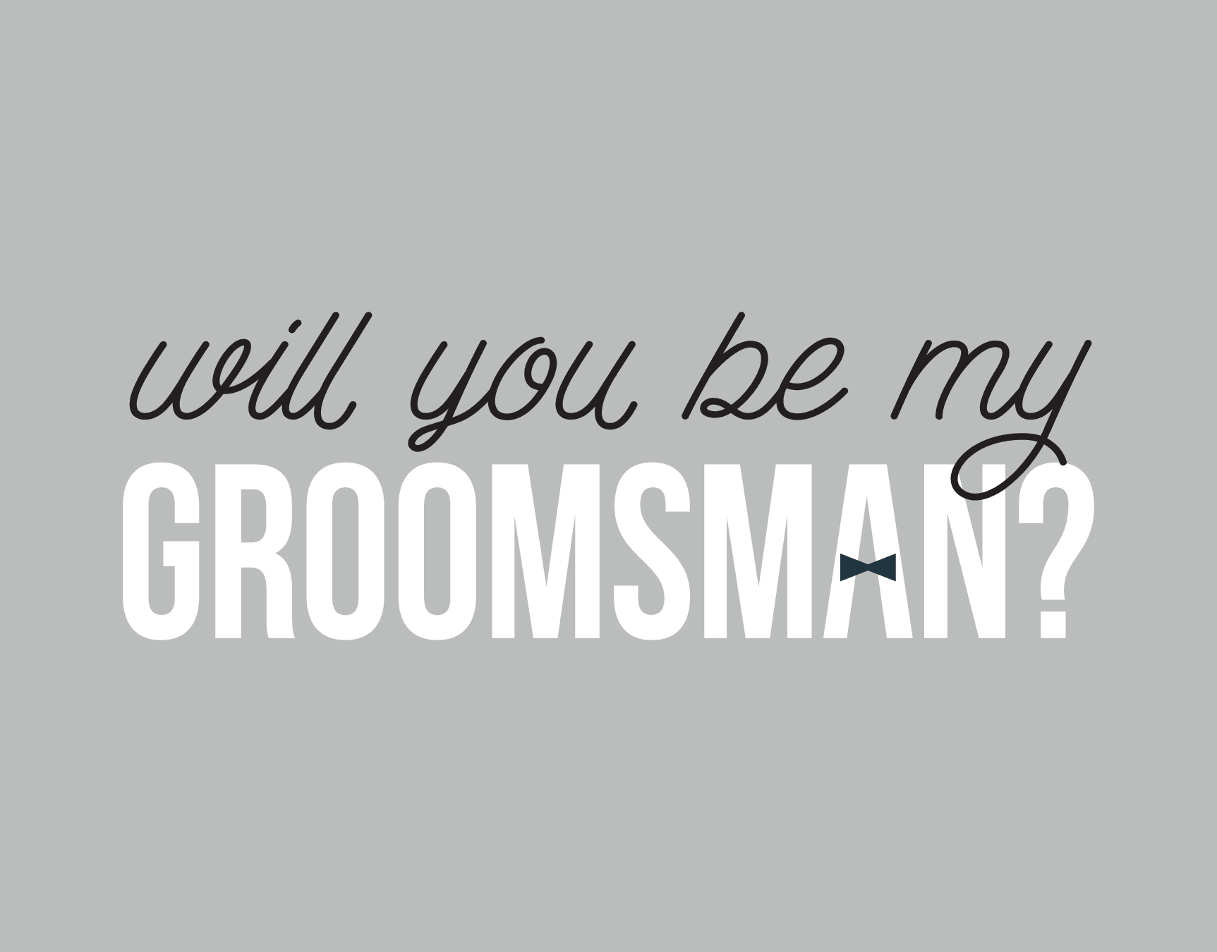 Bow Tie Groomsman