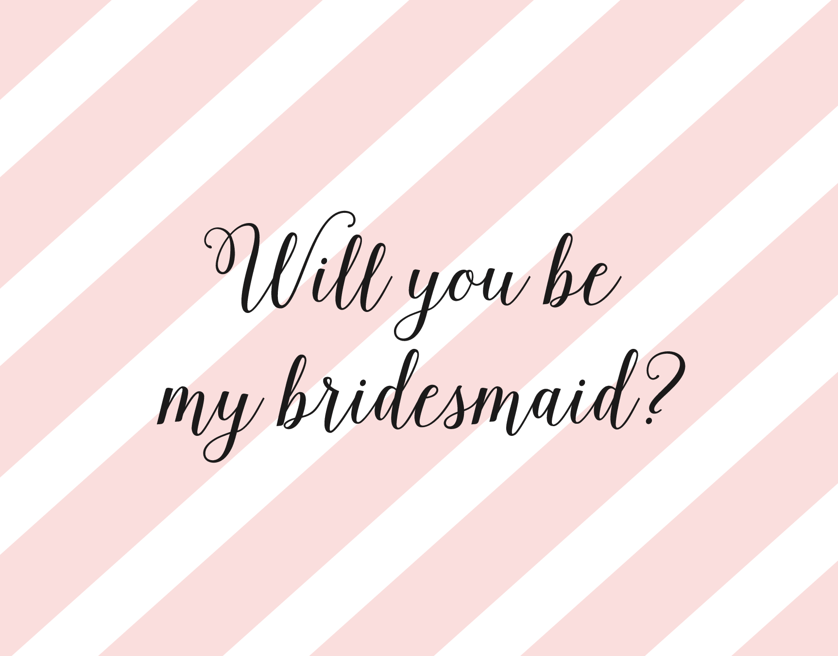 Pink Stripe Bridesmaid