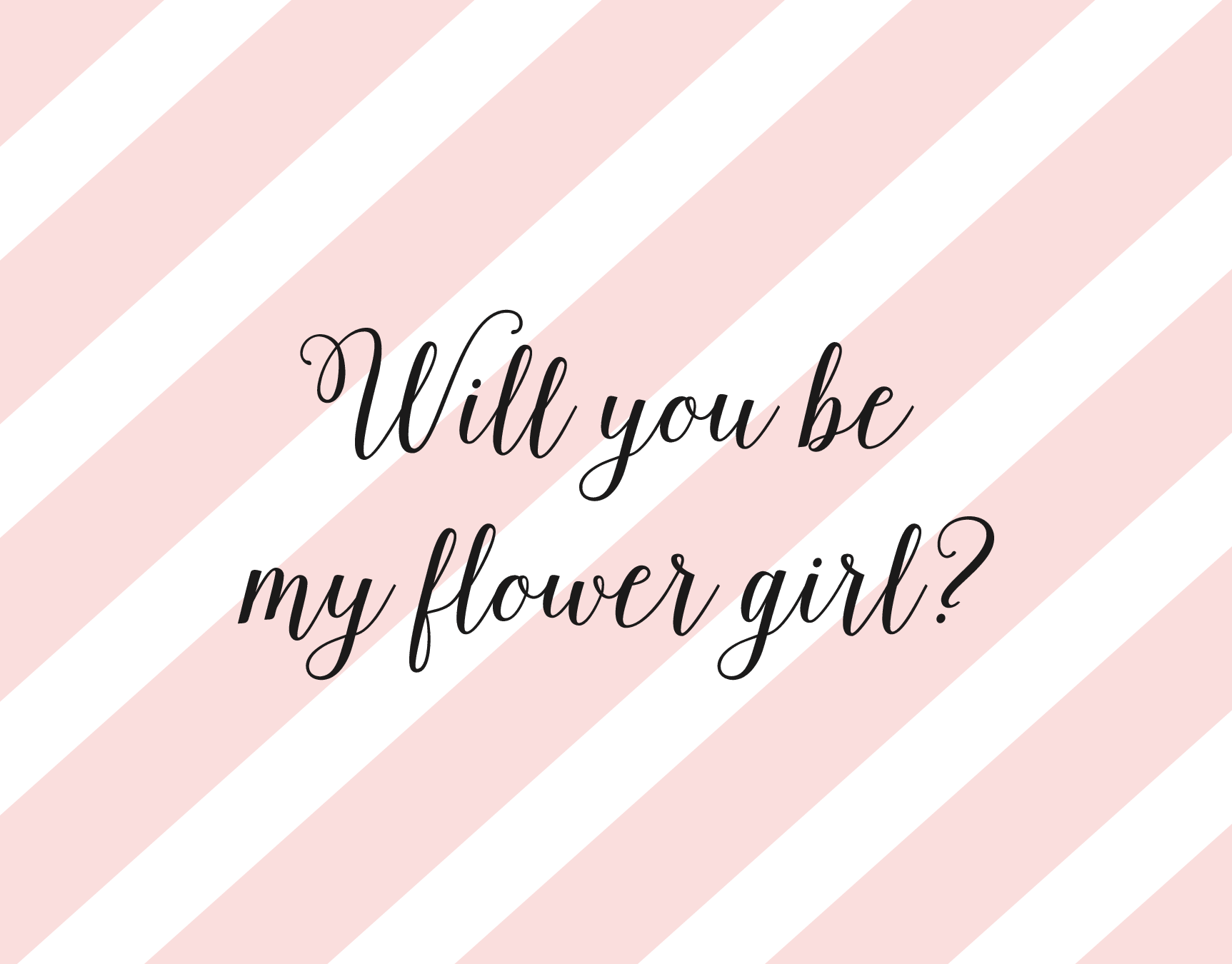Pink Stripe Flower Girl