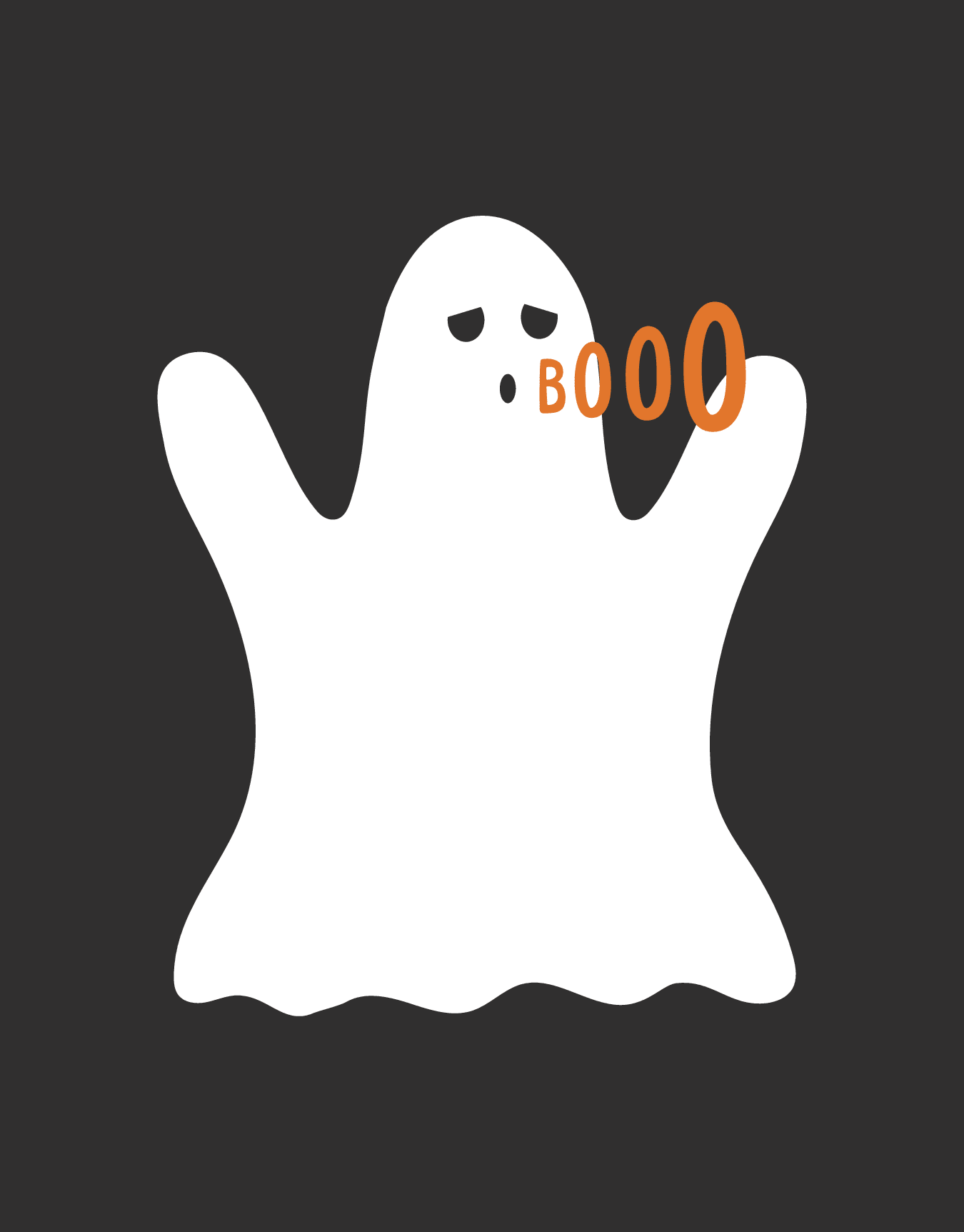 Spooky Ghost Halloween Card
