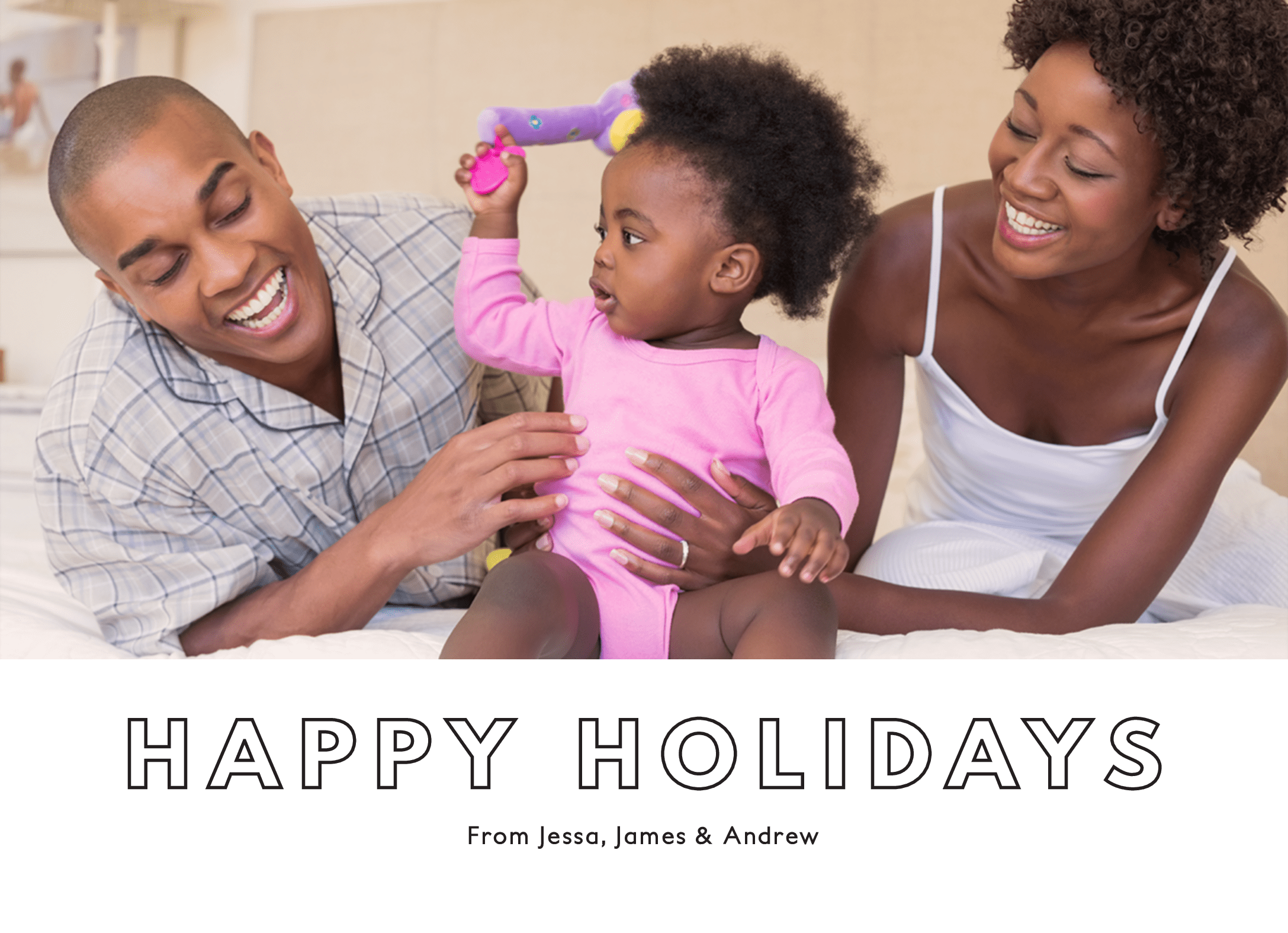 Outlined Happy Holidays