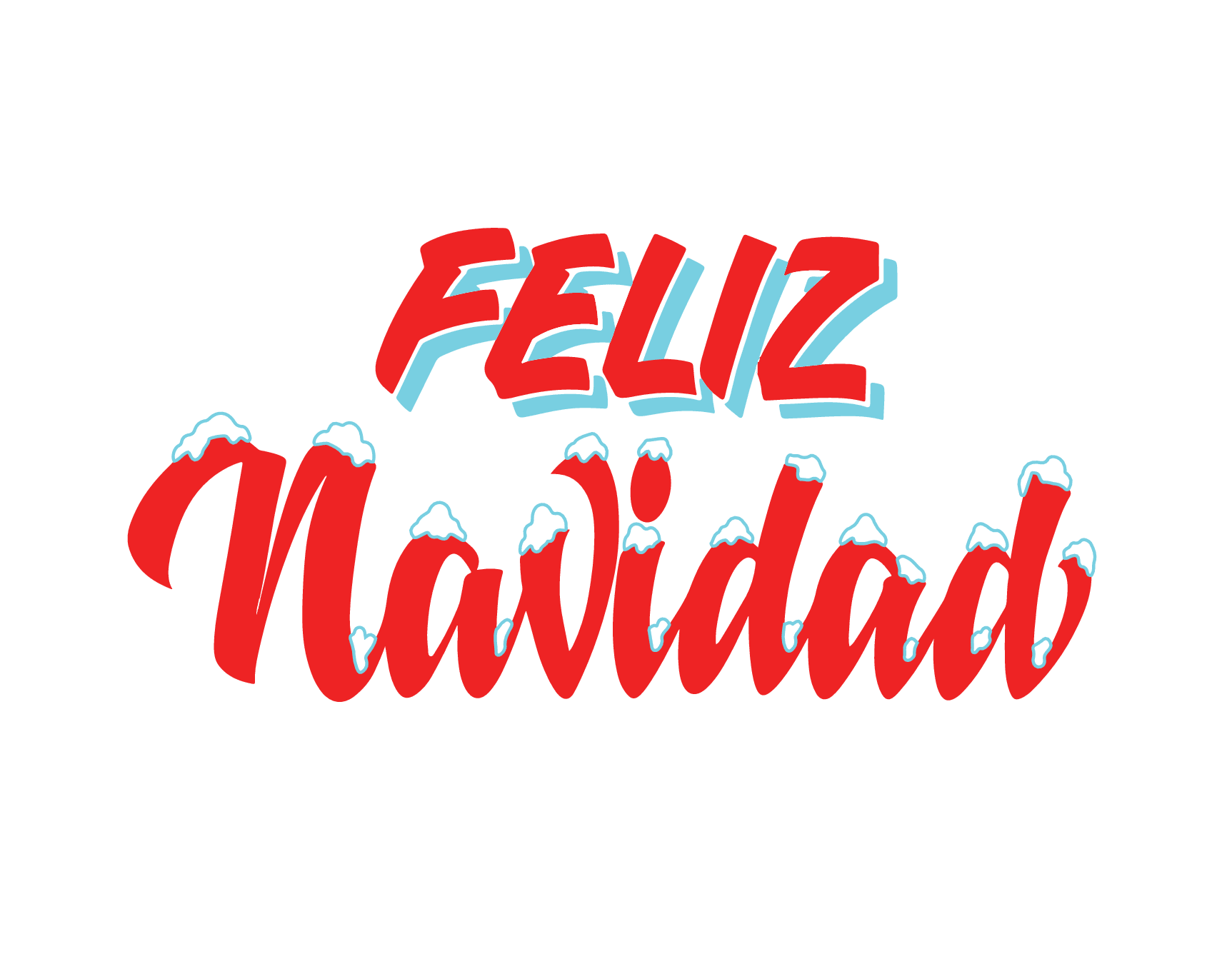 Feliz Navidad Hand Lettered