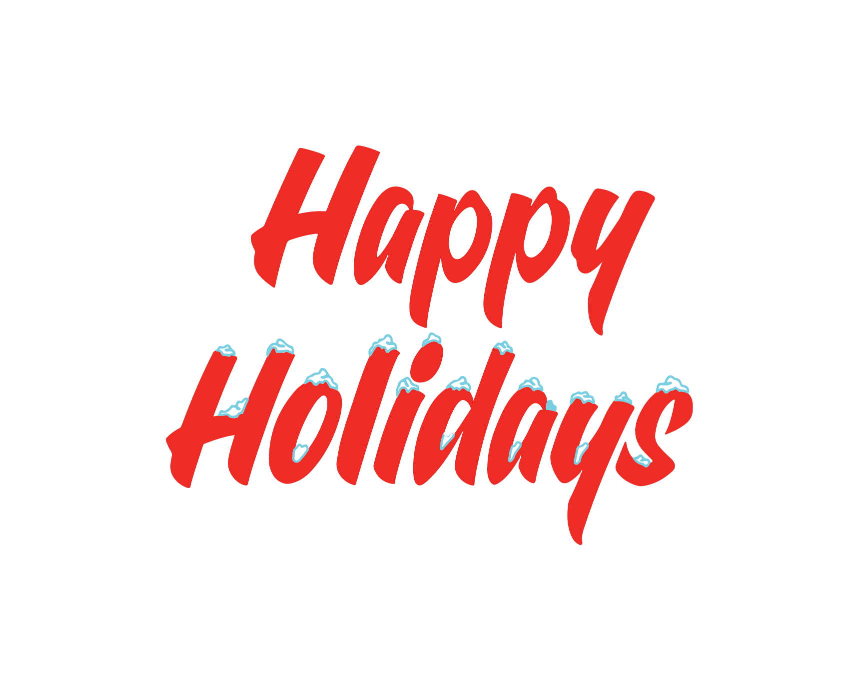 Happy Holidays Hand Lettered