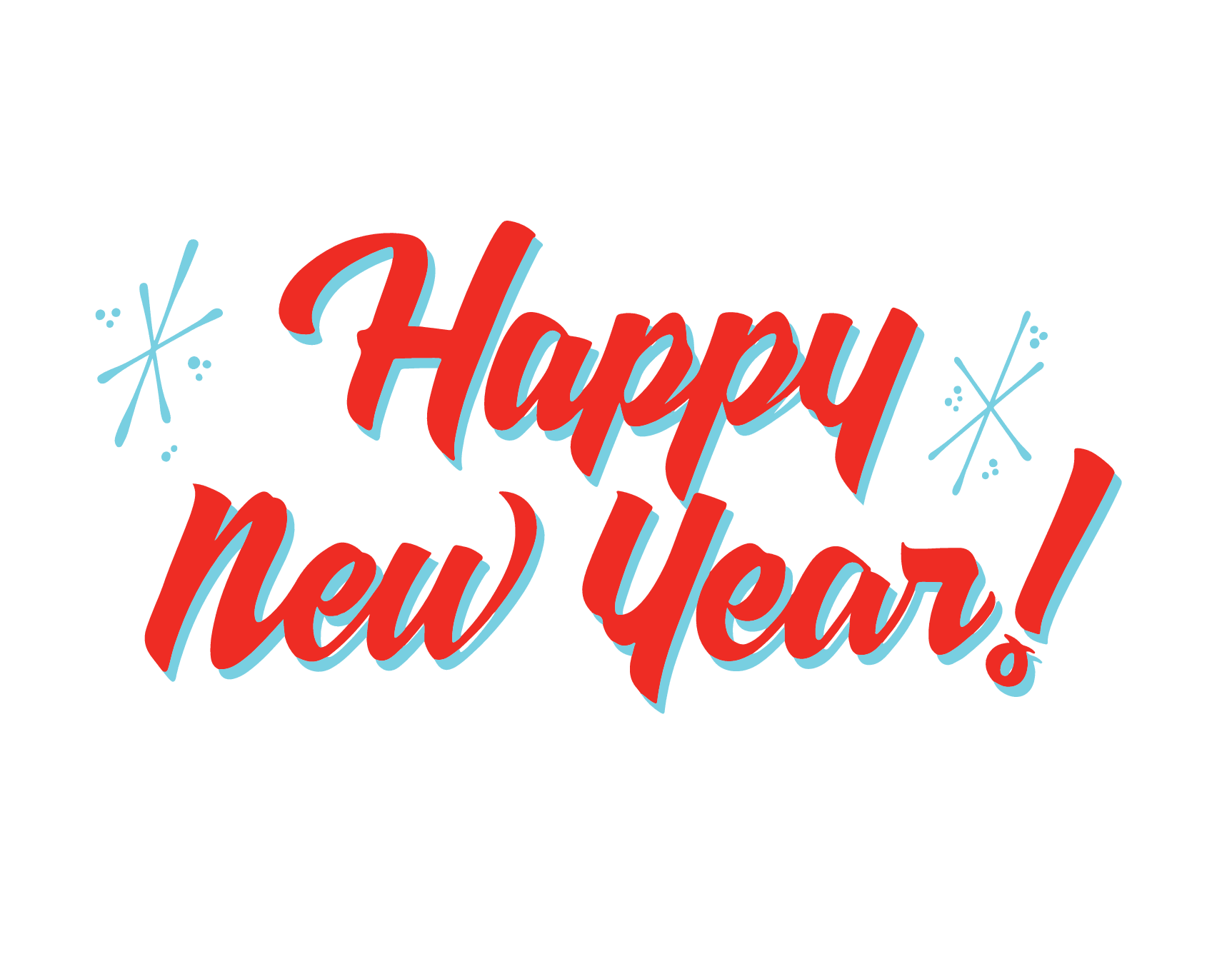 Happy New Year Hand Lettered