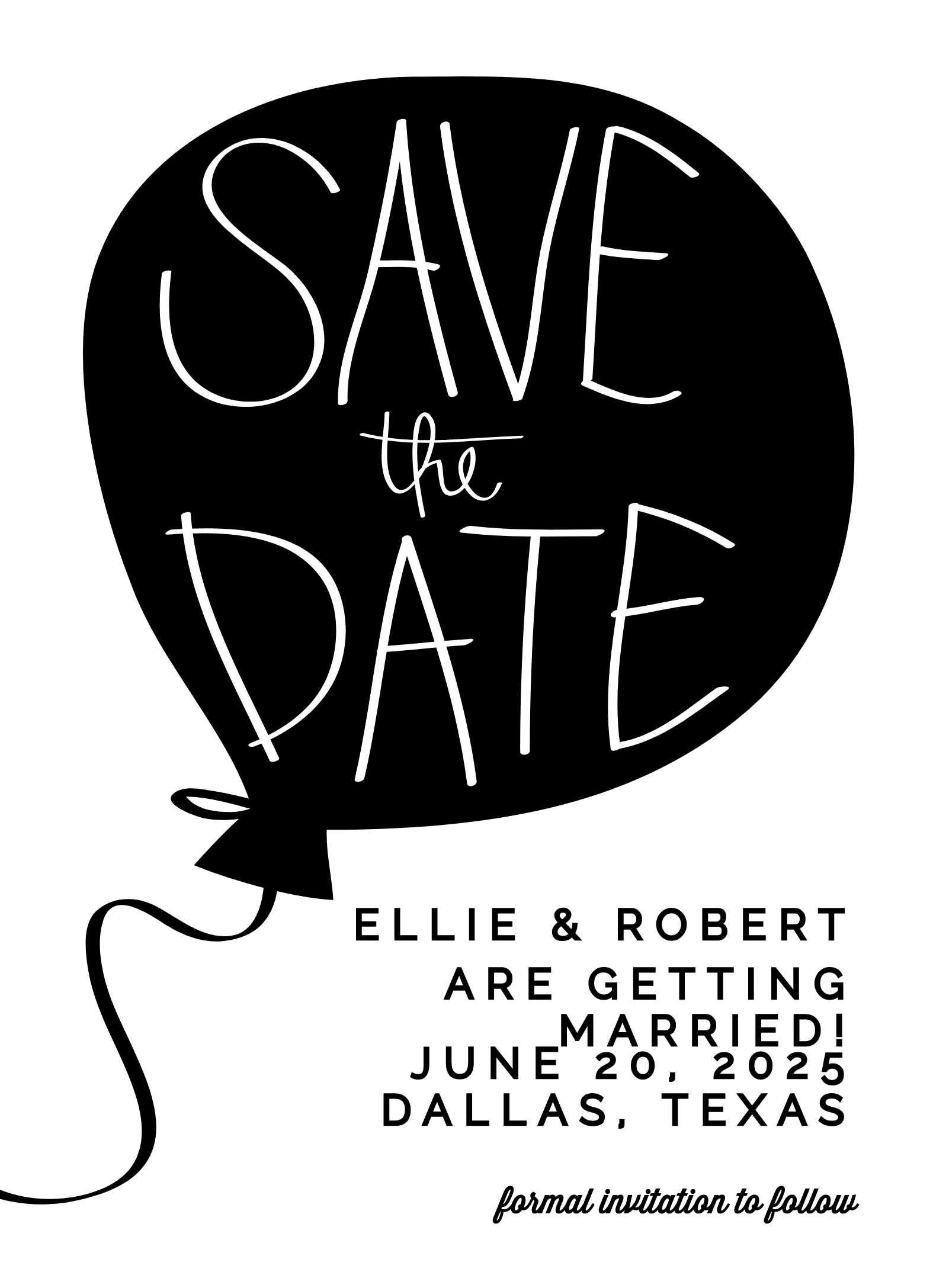 Balloon Save The Date