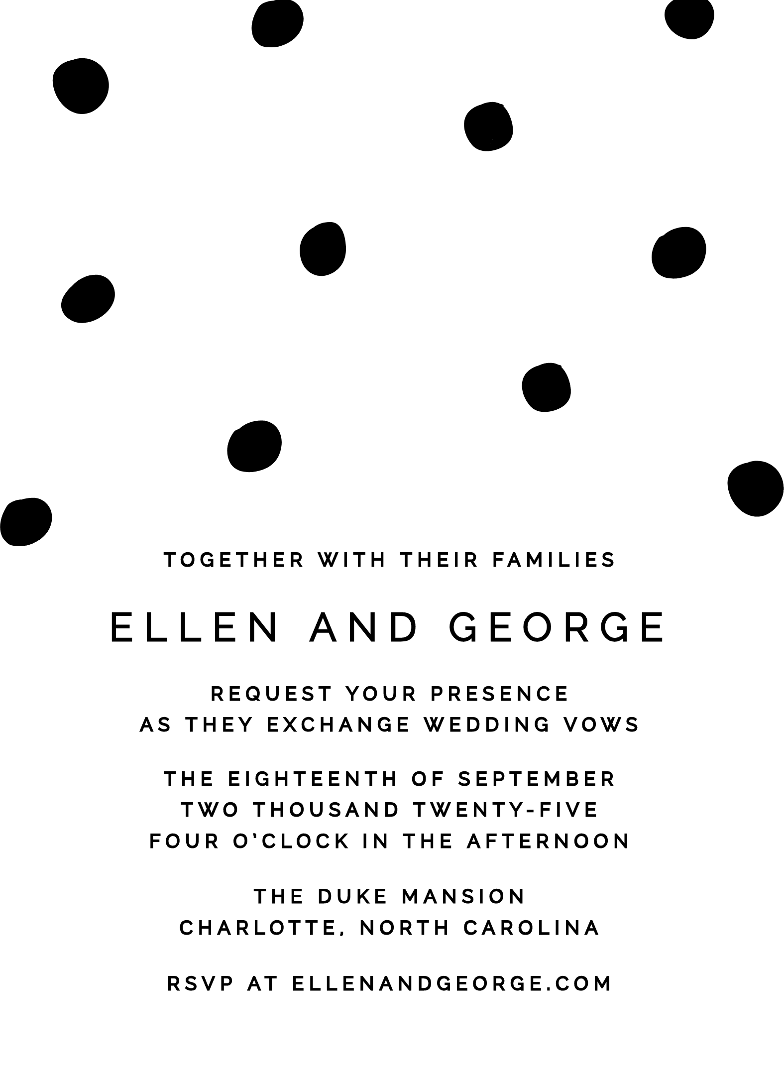 Black Dots Invitation