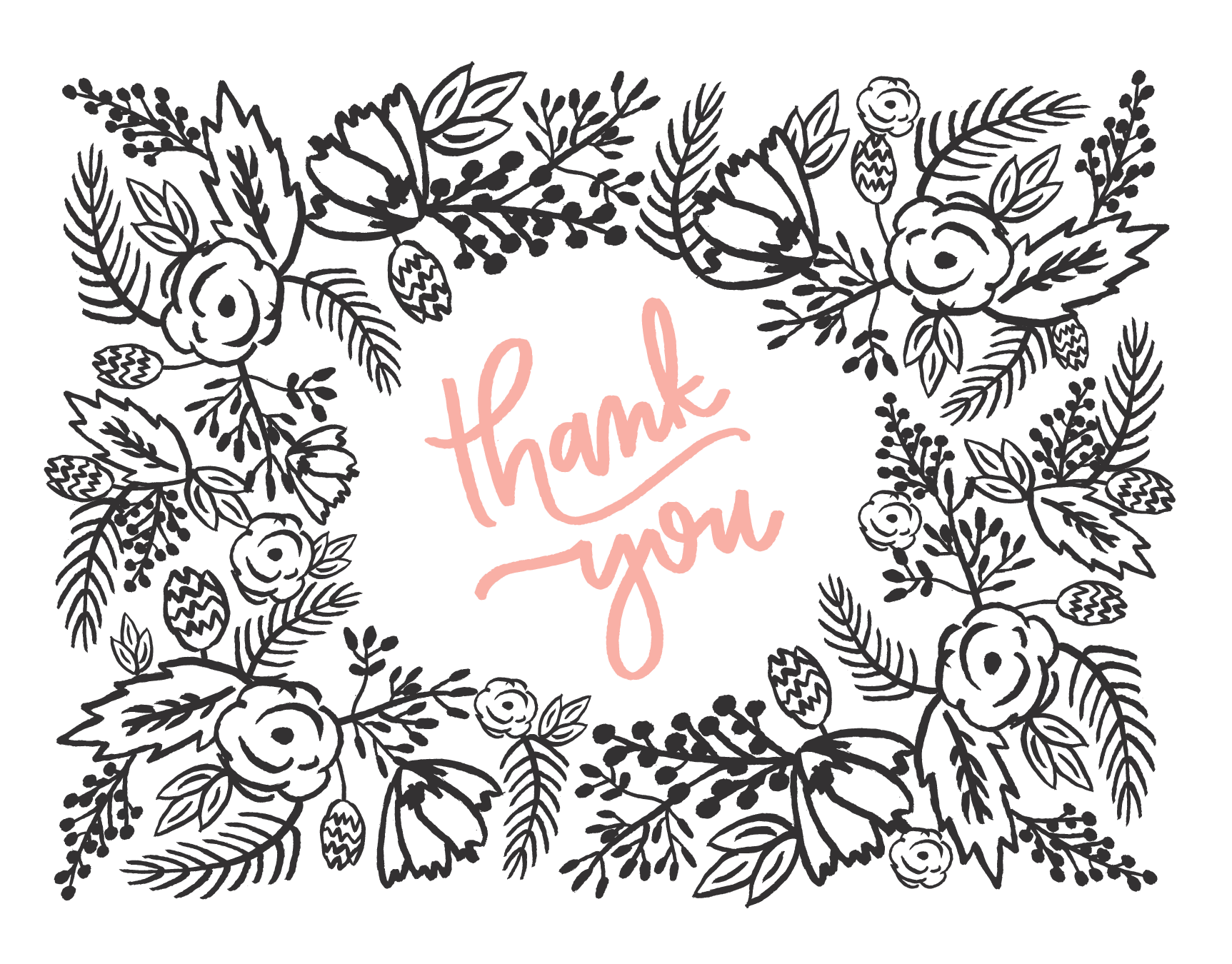 Thank You Floral Border