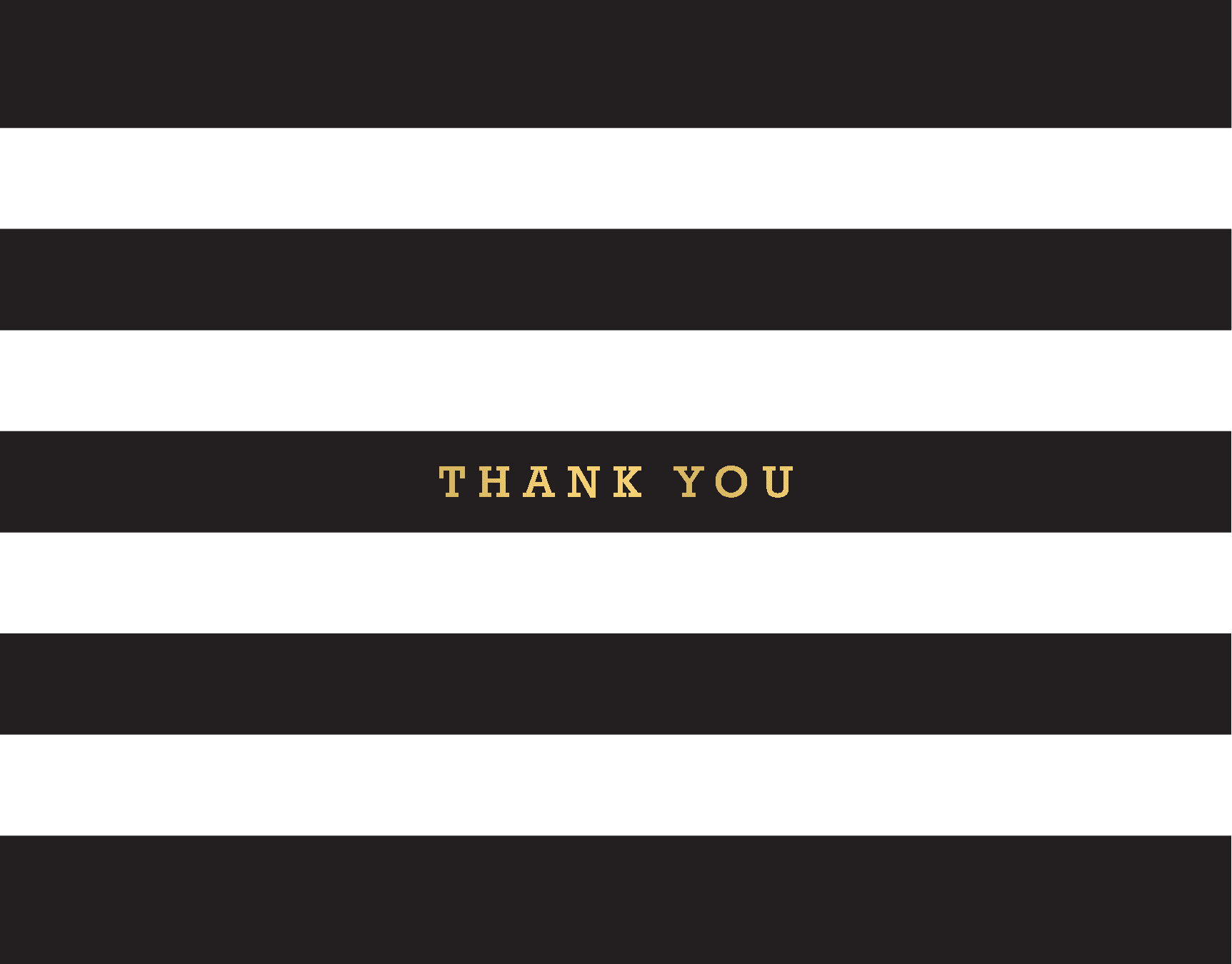 Thank You Gold Stripe