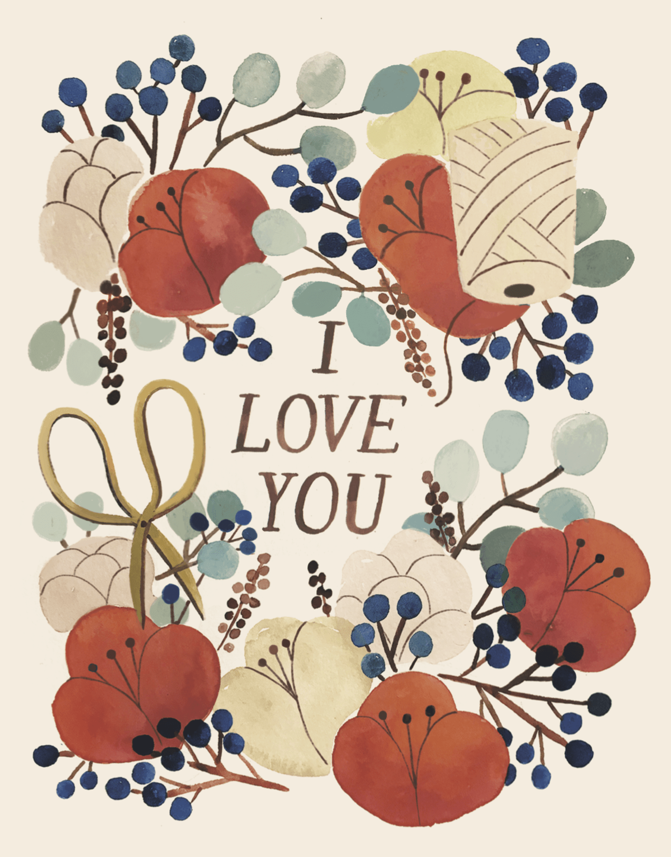 I Love You Florals by Quill and Fox Postable