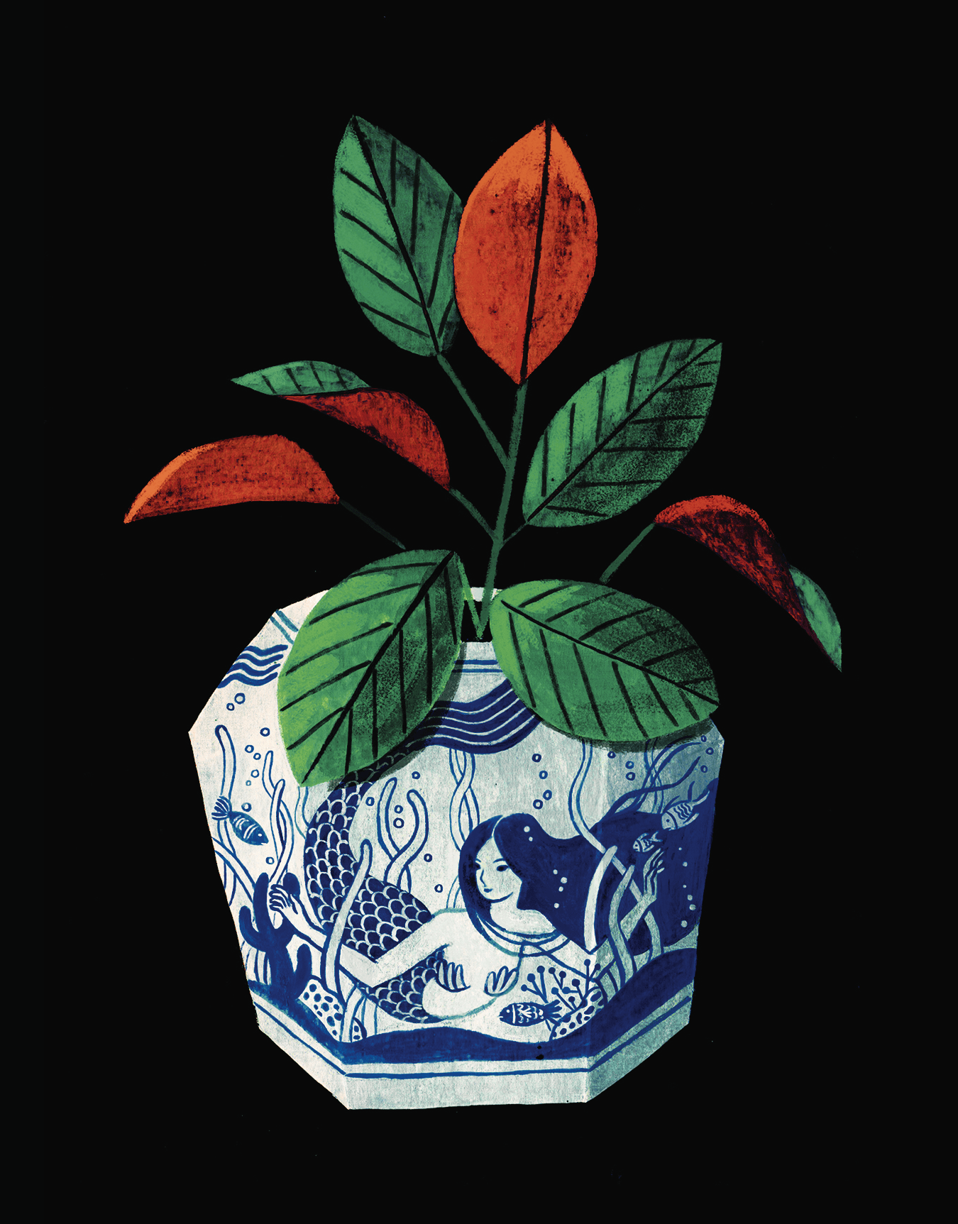 Mermaid Vase by Quill and Fox Postable