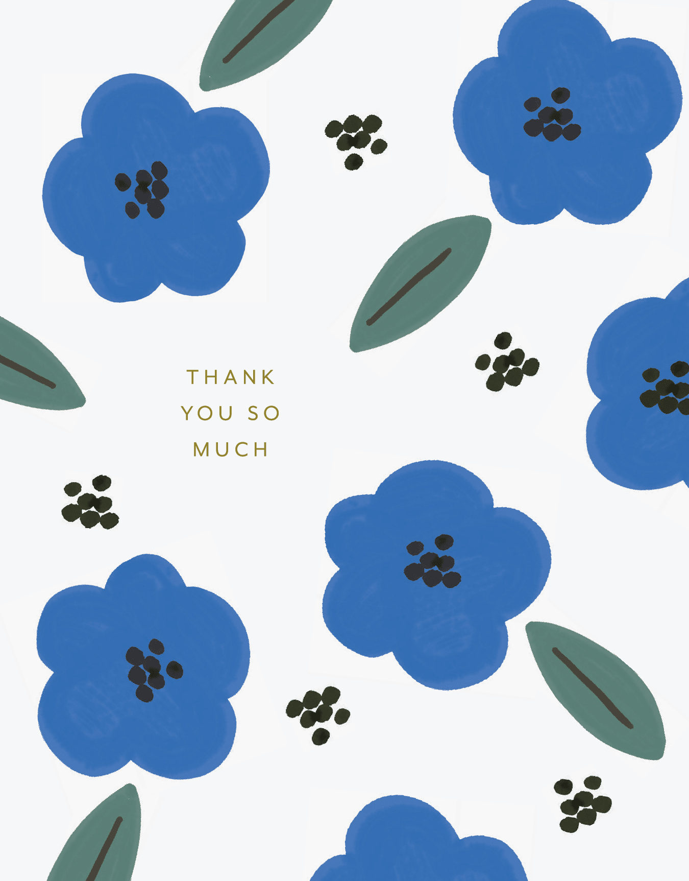 Thank You Blue Floral