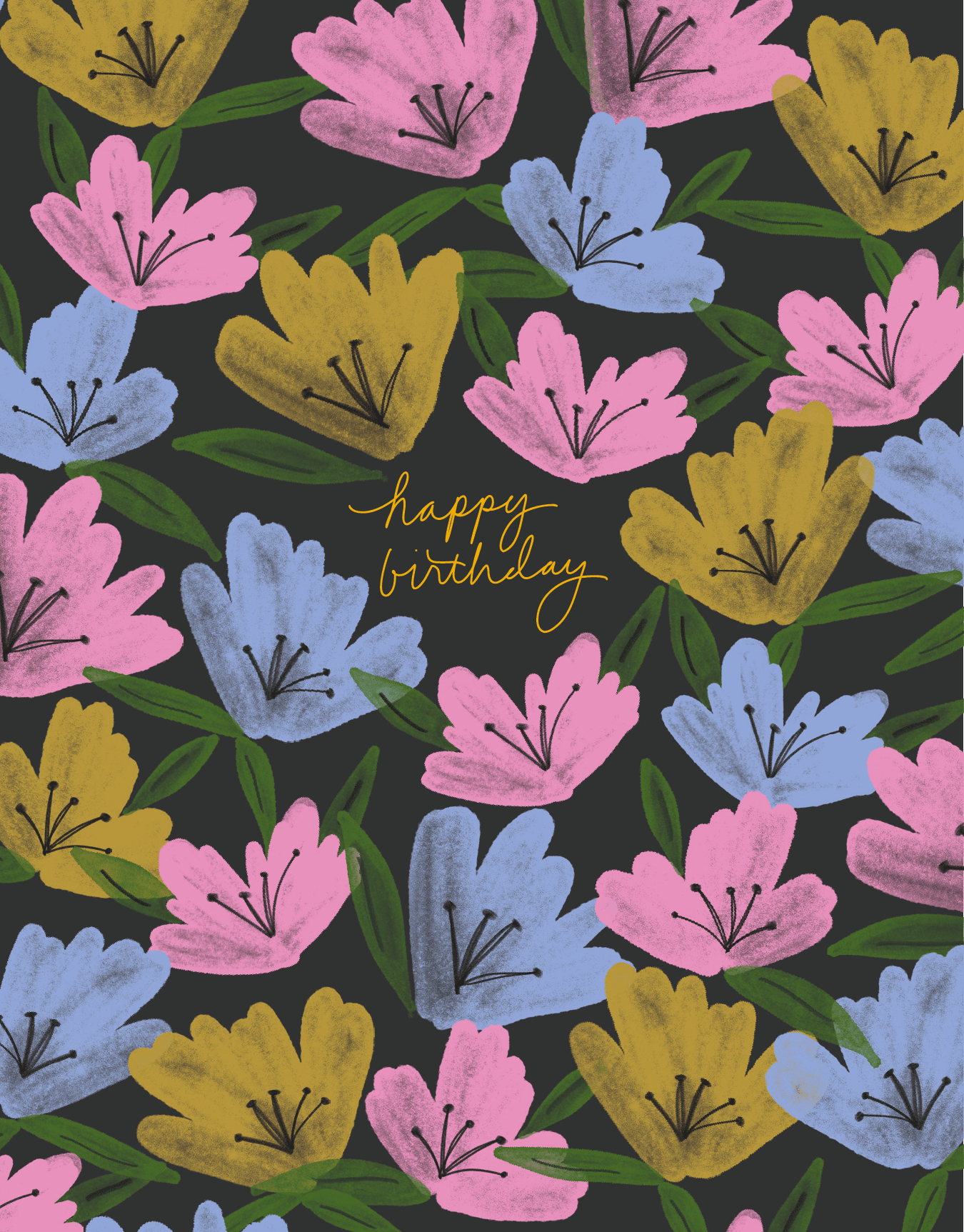 Moody Birthday Floral by Ramona & Ruth | Postable