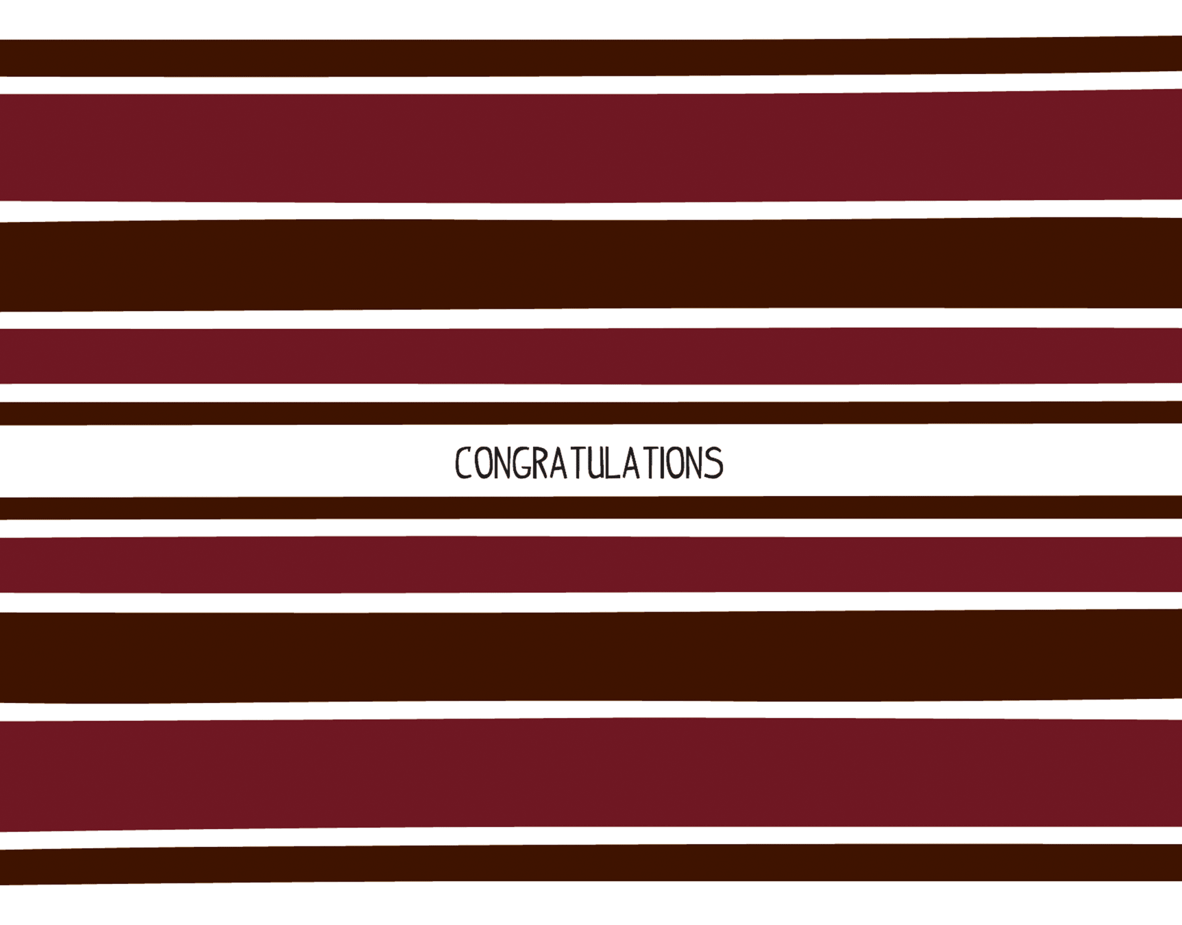 Stripes Burgandy Congrats