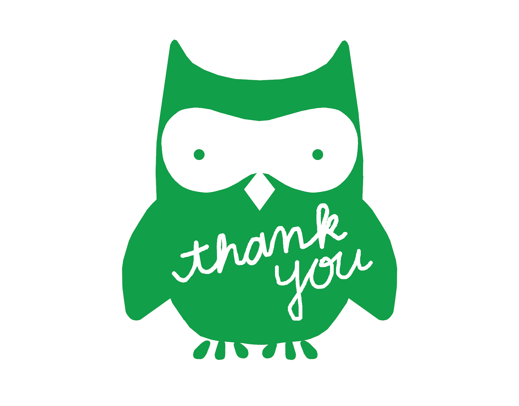 Green Owl Thank You