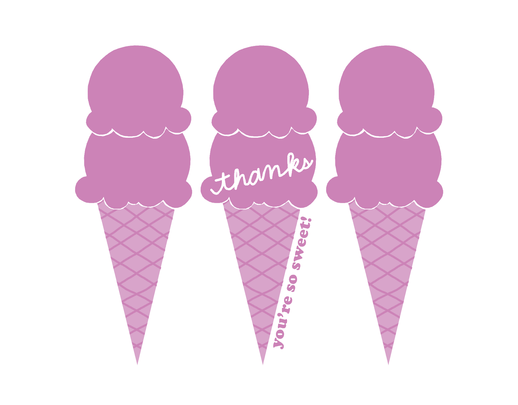Ice Cream Cones Thank You
