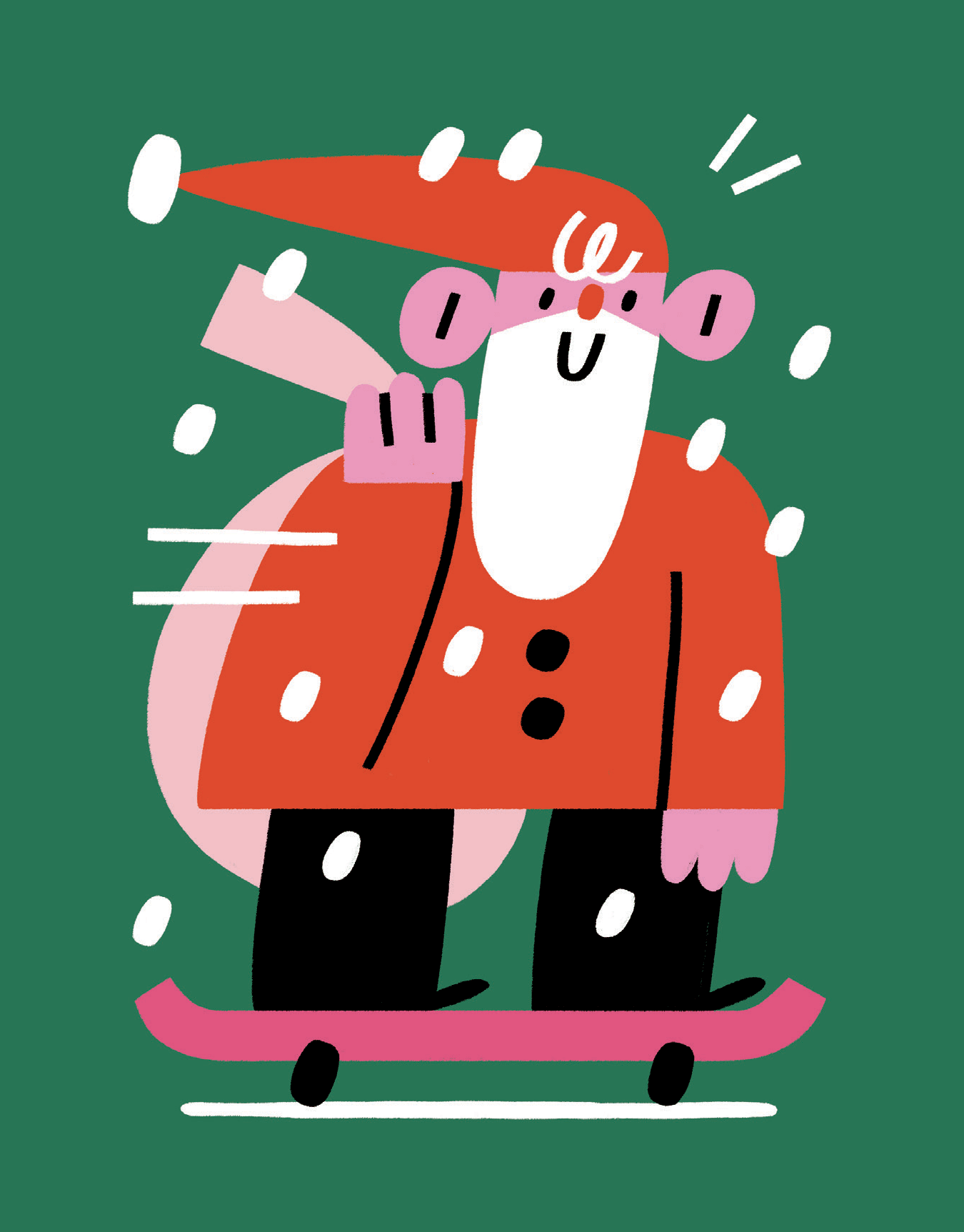 Skating Santa