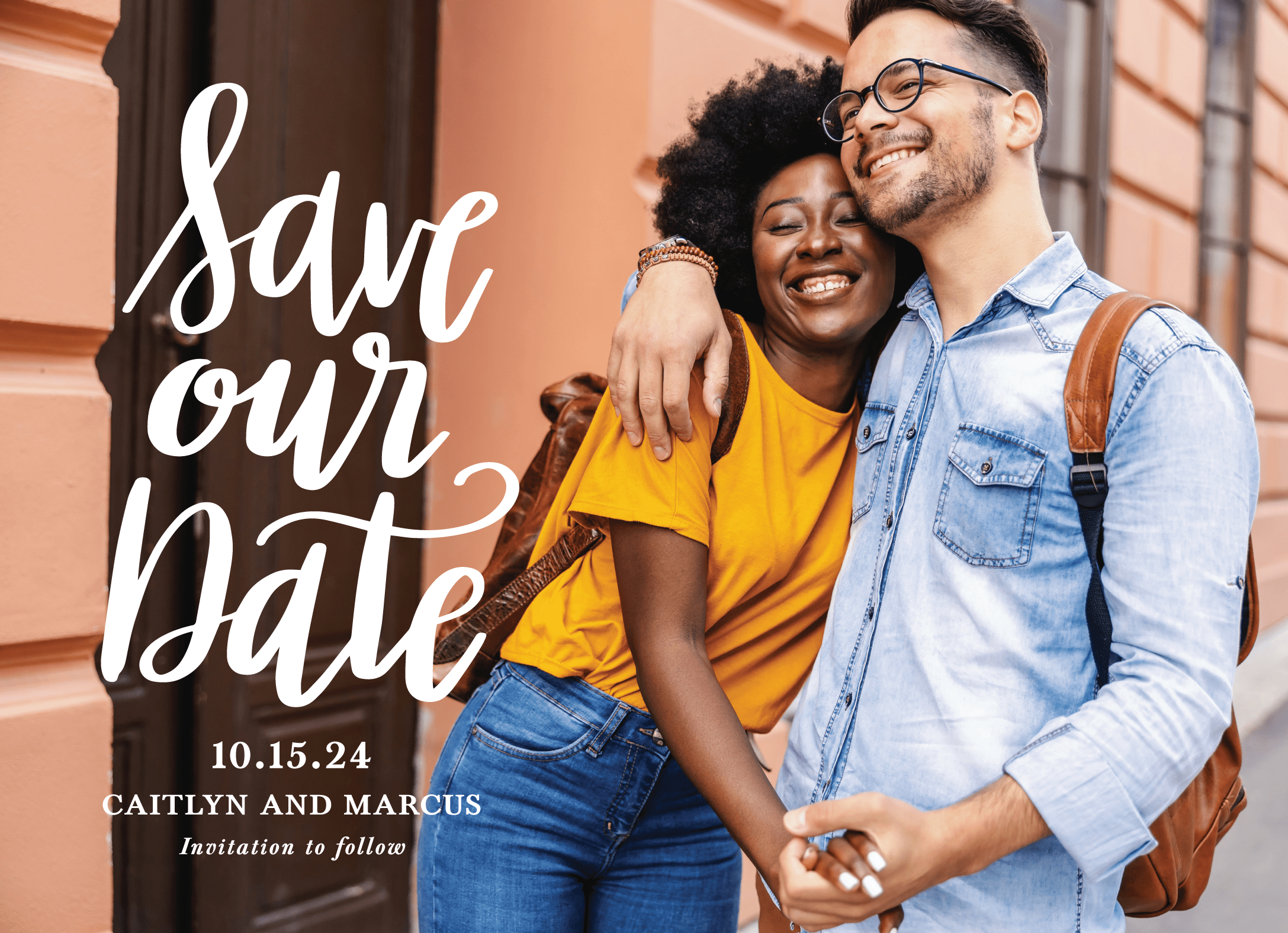 Stacked Script Save Our Date