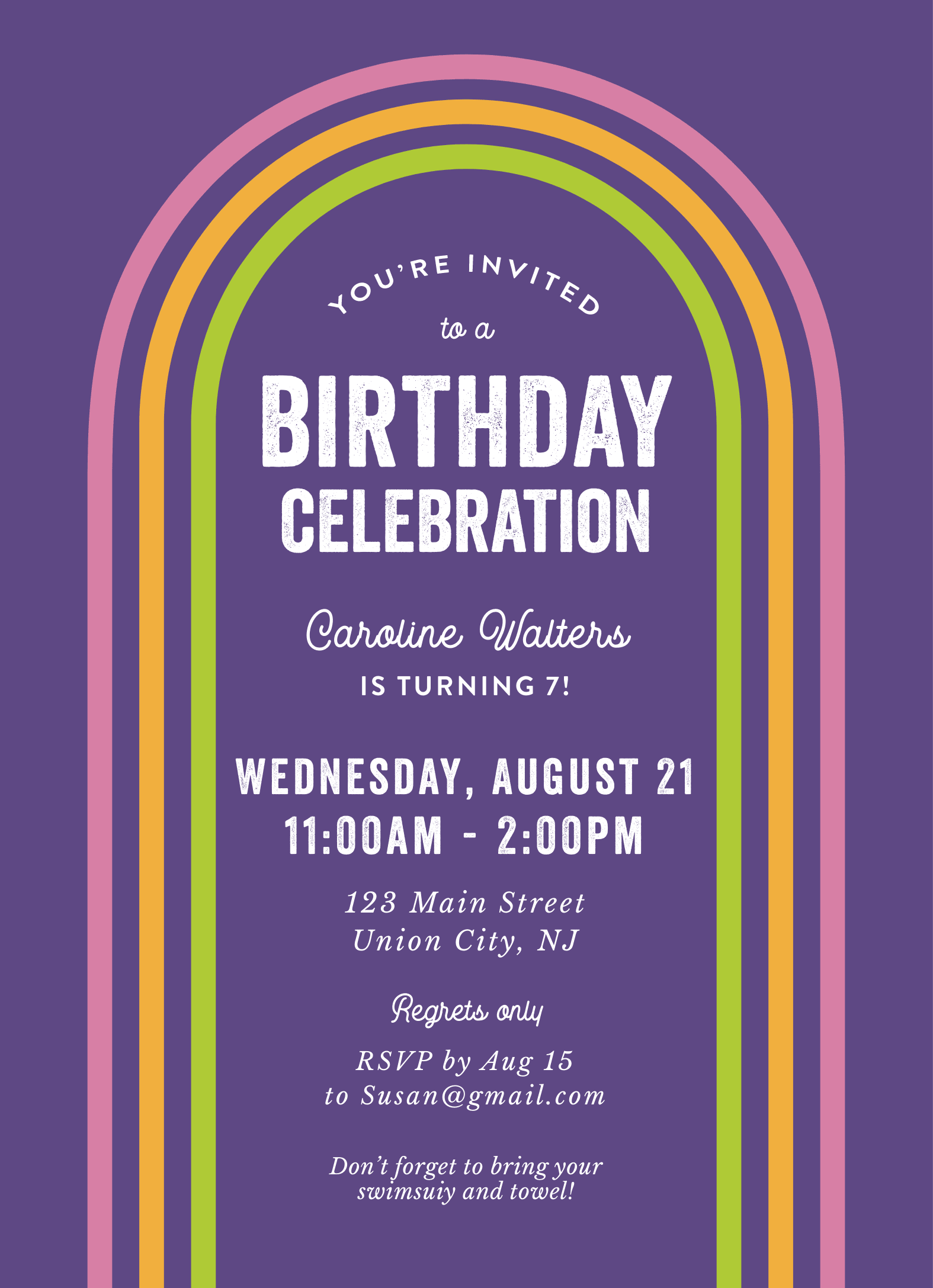 Bright Rainbow Birthday