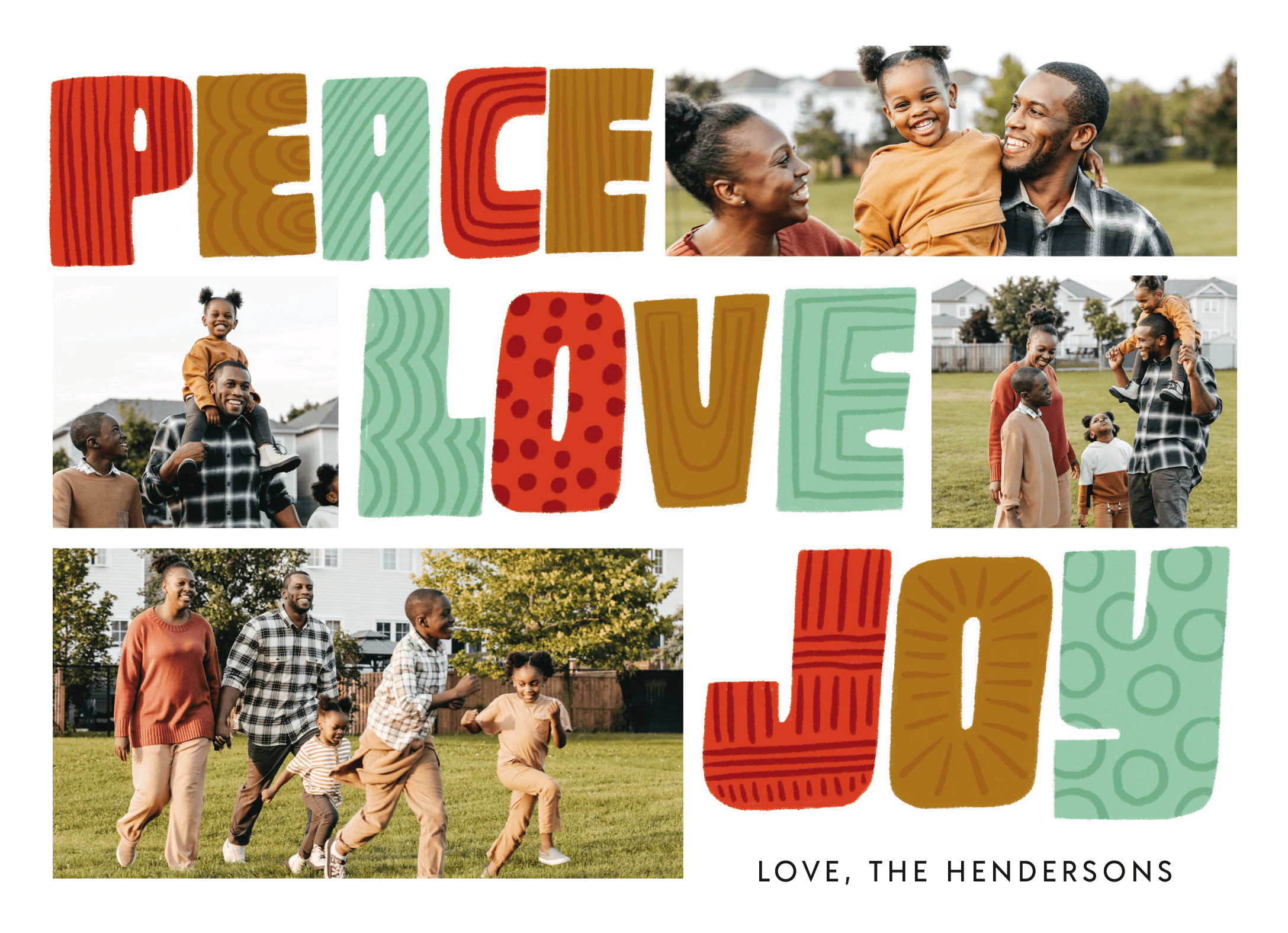 Stacked Peace Joy Love