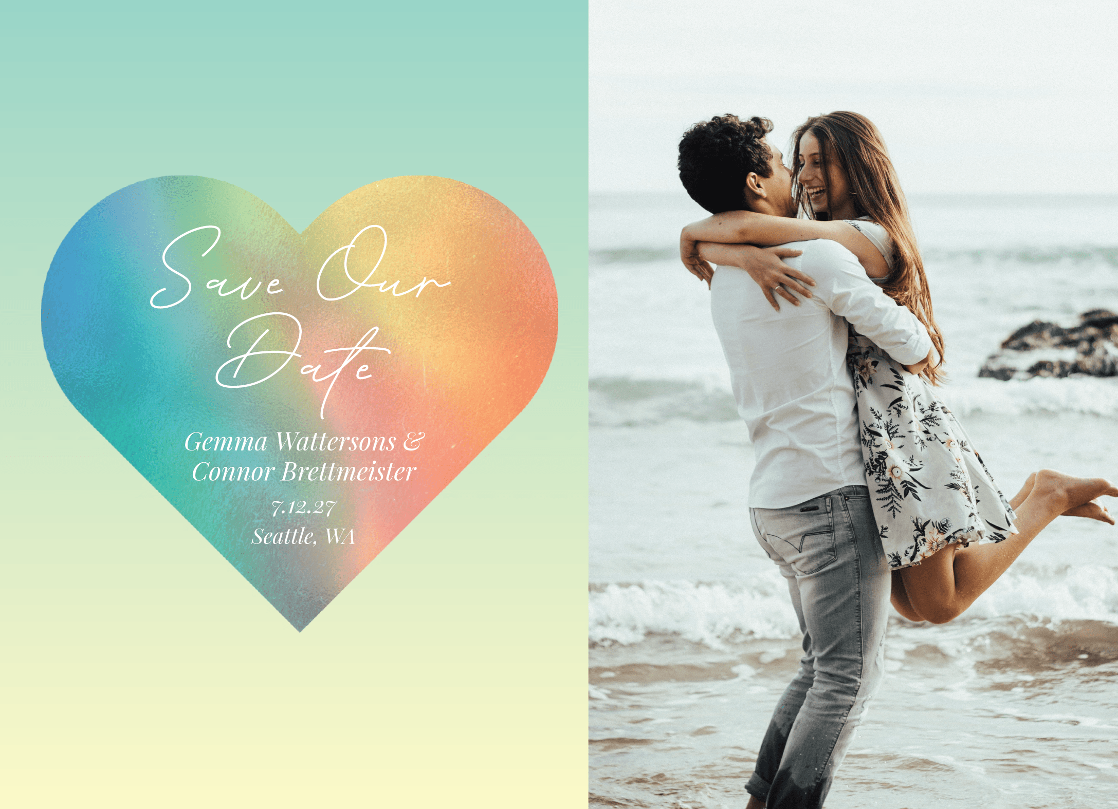 Save Our Date Heart