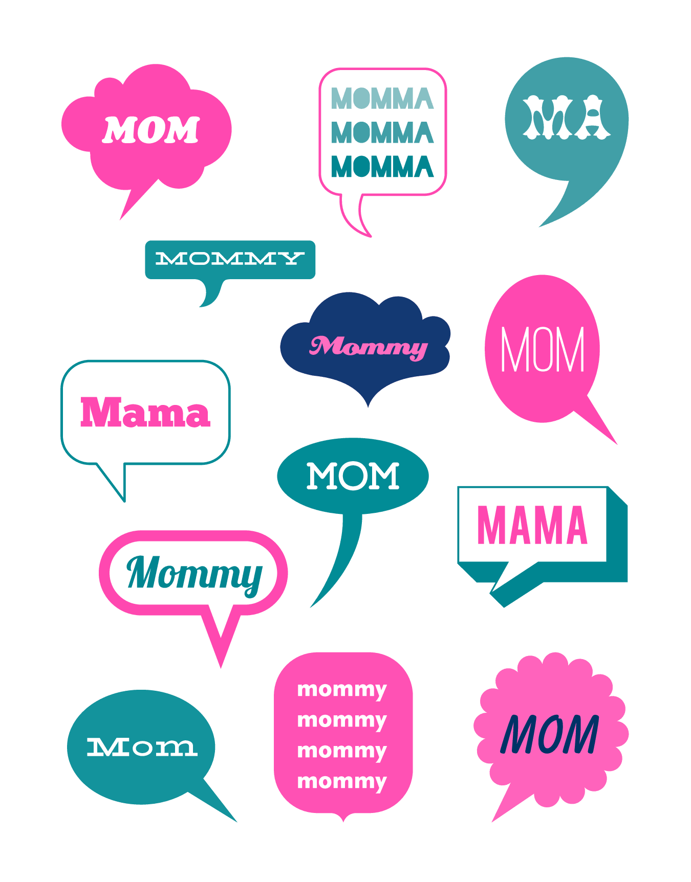 Mom, Mommy, Mama