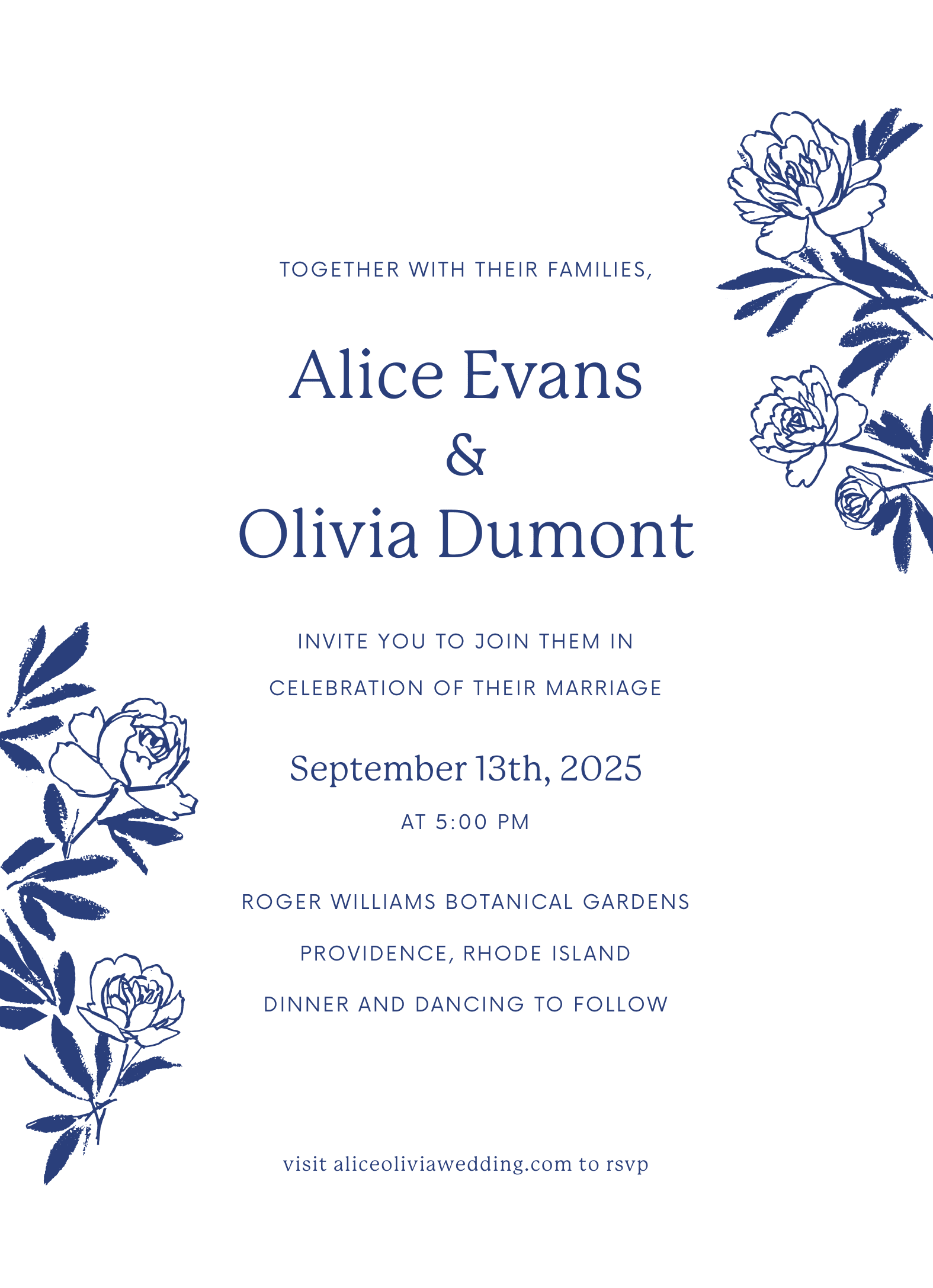 Peony Bouquet Invitation 