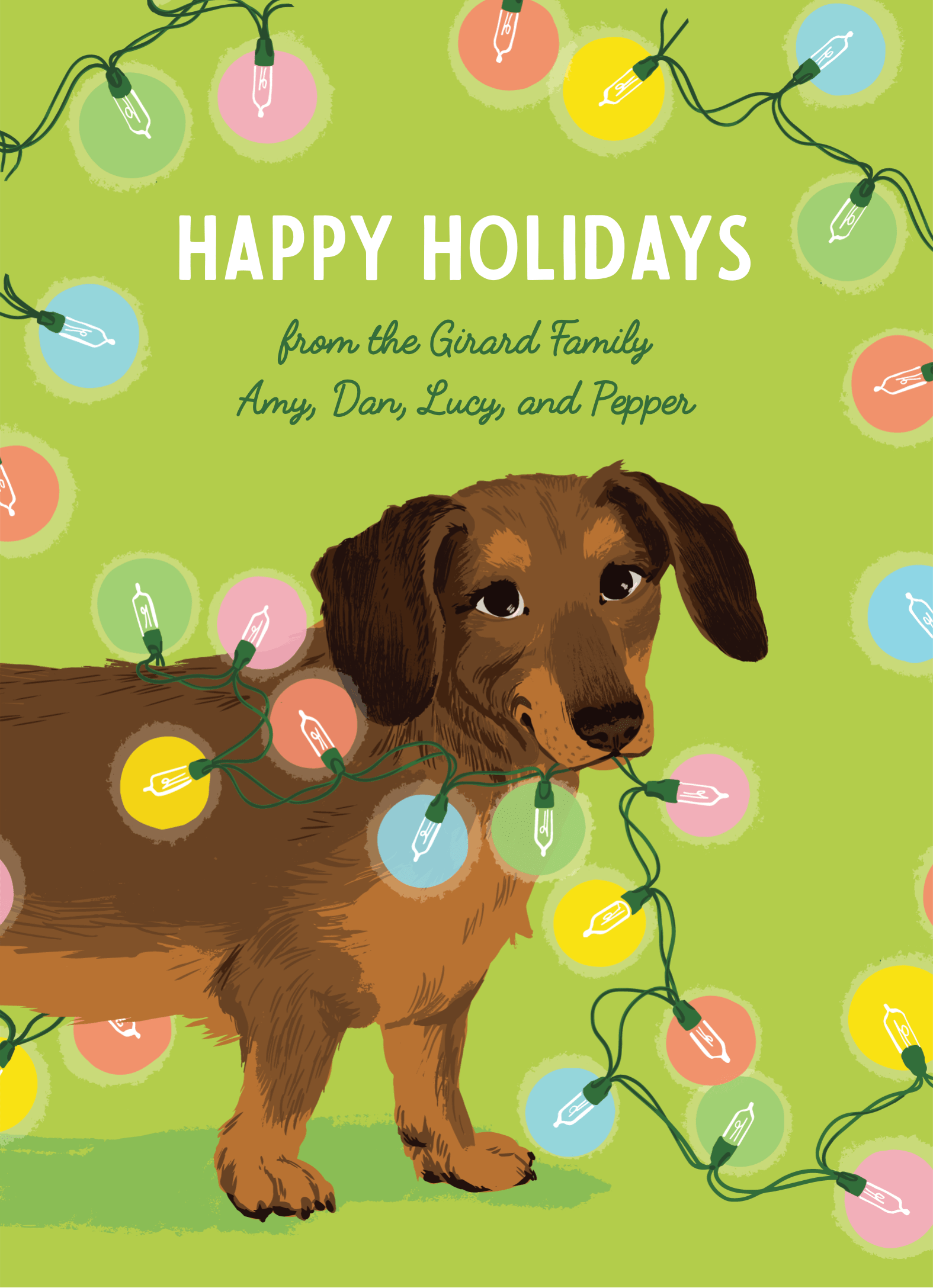 Festive Dachshund 