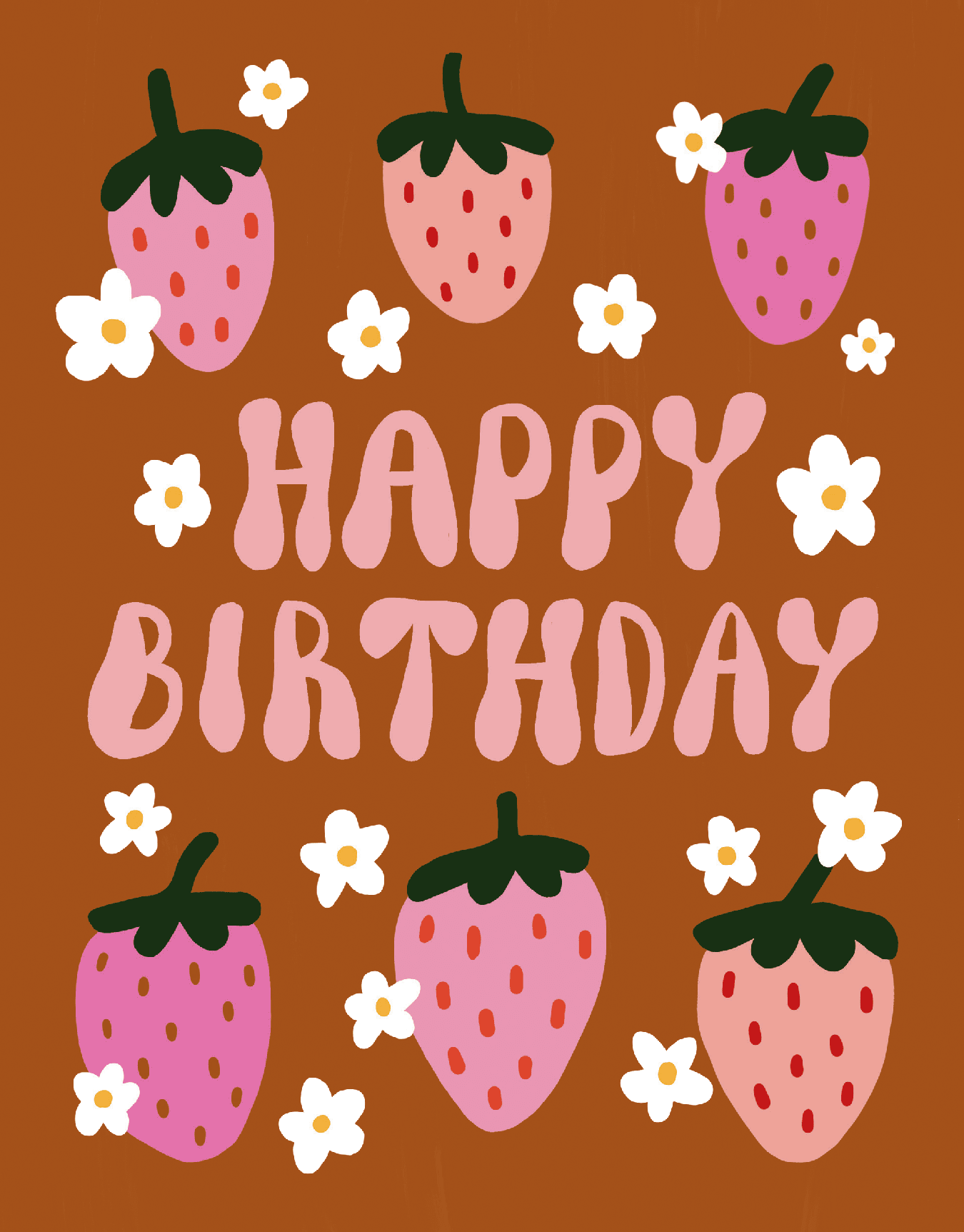 Retro Birthday Strawberries