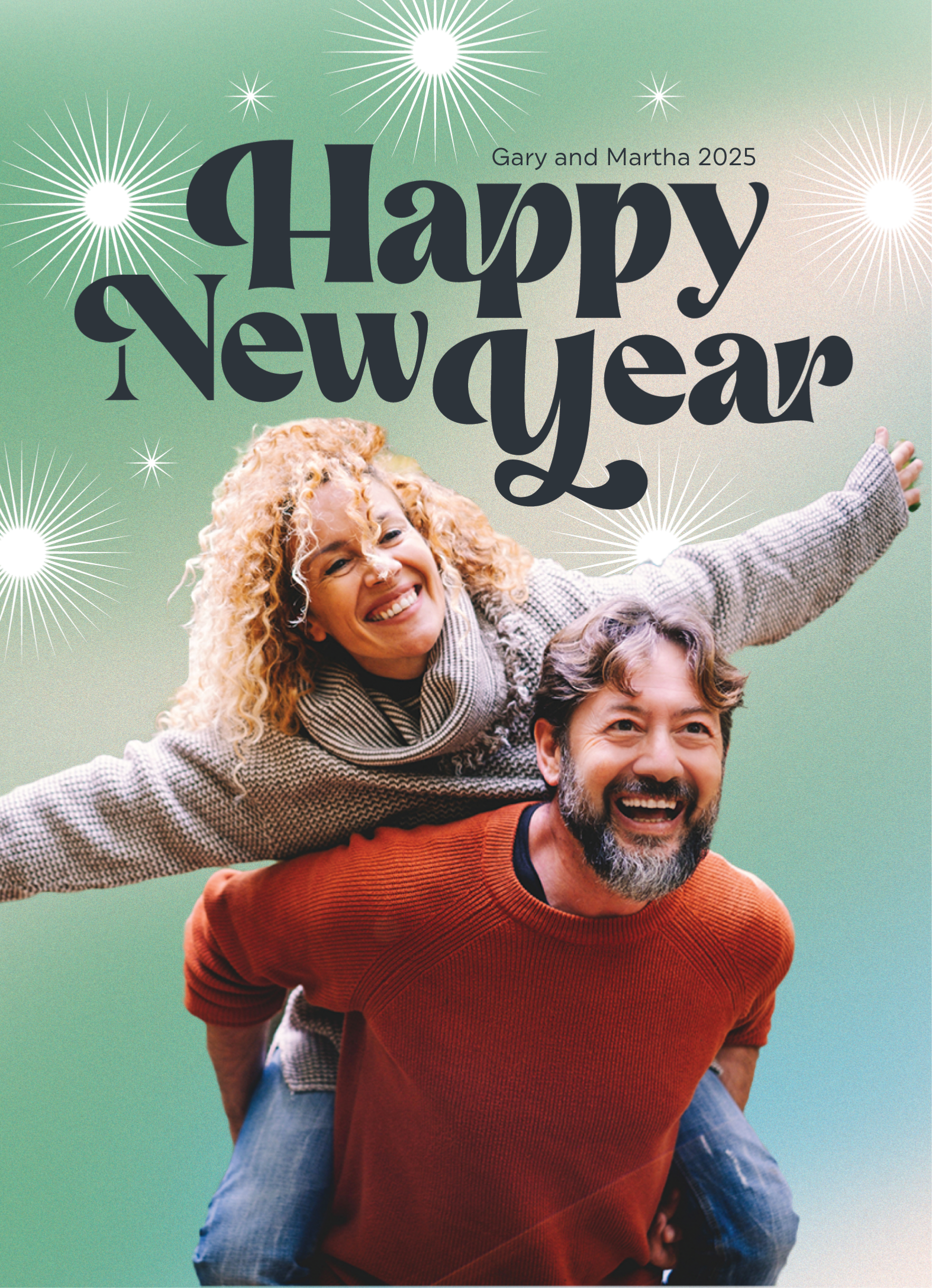 Retro Aura New Year Cutout