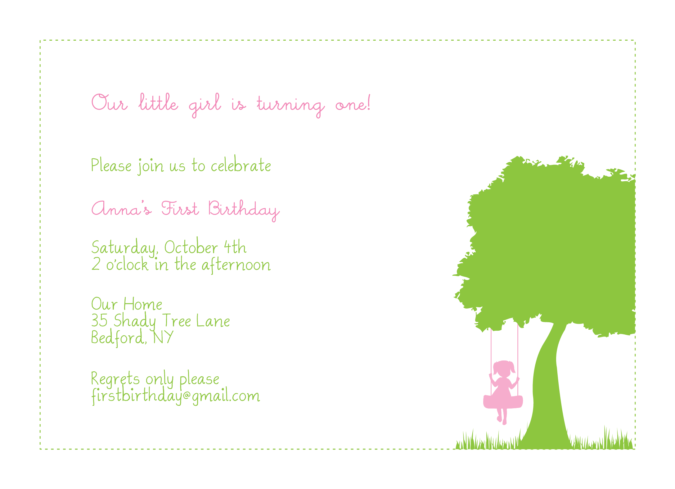 Birthday Swing Invite