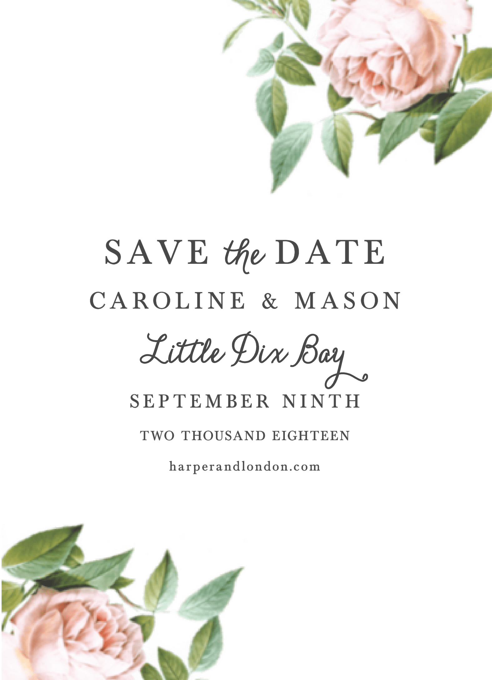 Vintage Botanical Save The Date